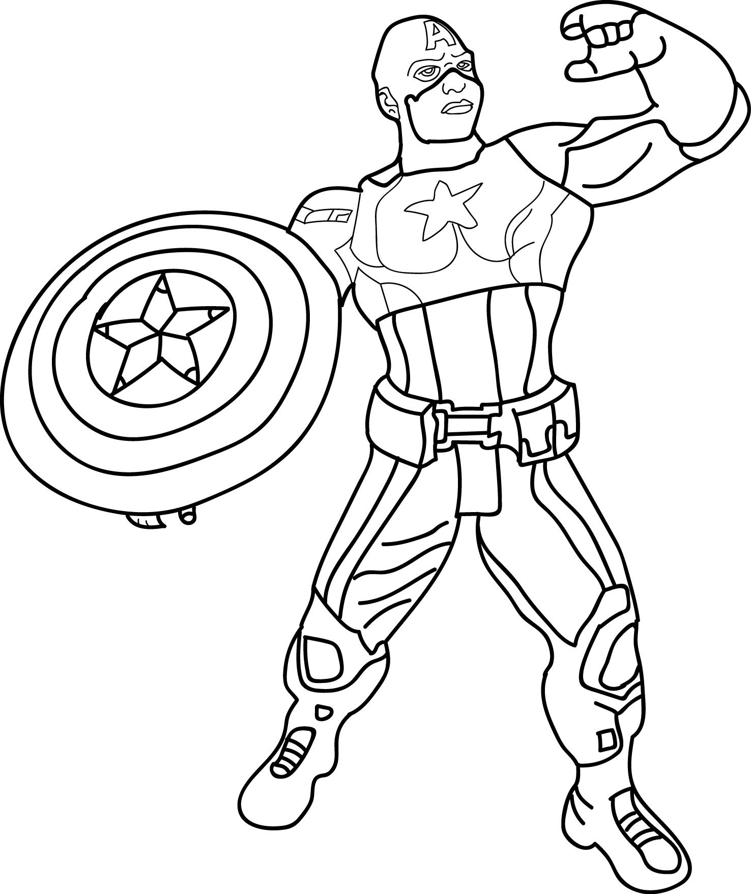 Wallpaper #KotudZcBcm9NJah-ZneA33 Captain America Coloring Pages to Download and Print for Free