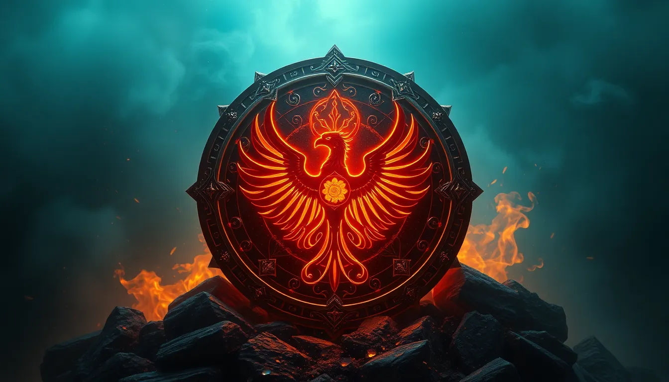 Wallpaper #_1YYepcBsd6xcFiEhNvL75 The Shield of the Phoenix Protection Through Rebirth Mythology Worldwide