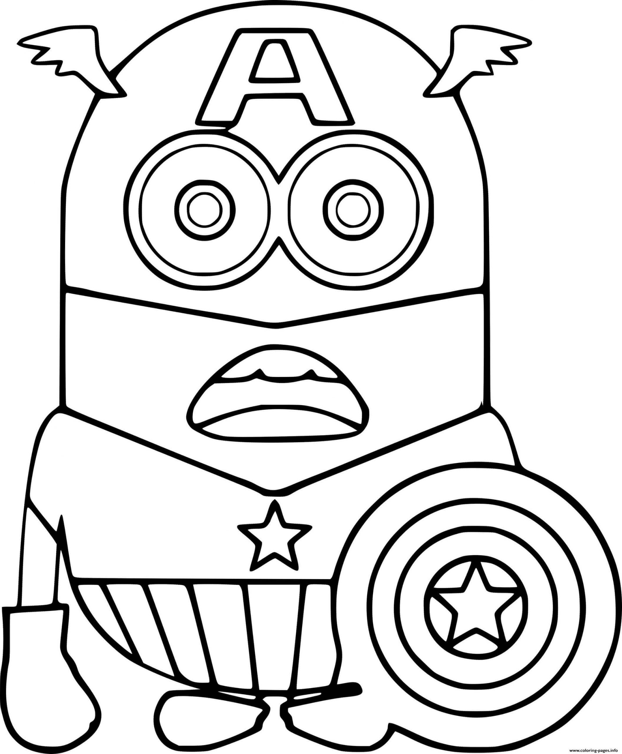 Wallpaper #uDEQNpMB5zzyi_yYu1hg126 Captain America Minion Para Colorir Imprimir E Desenhar Colorirme