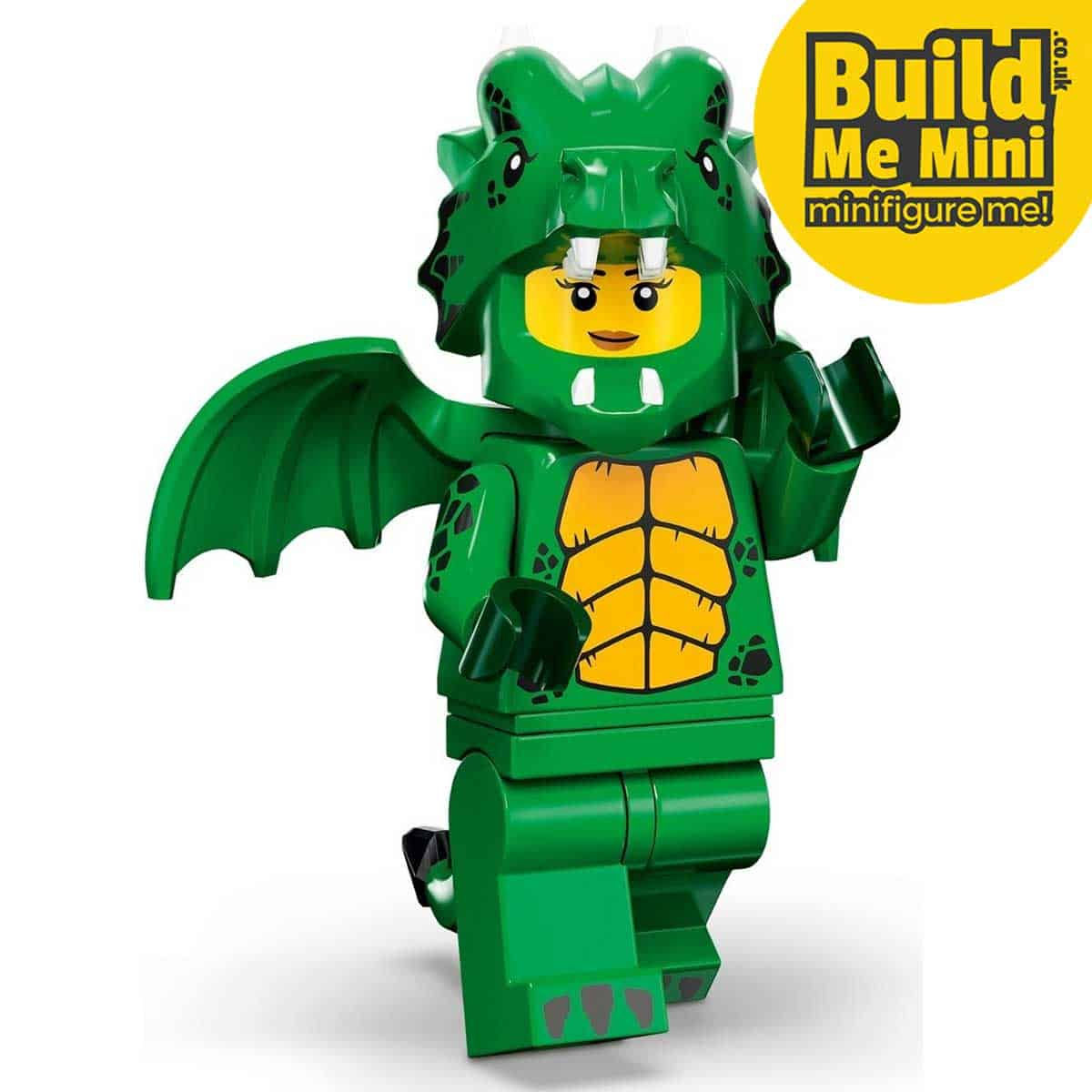 Wallpaper #tp-vV5MBcUVgGJNoe68-409 Lego Minifigure Green Dragon Costume Series 23 Build Me Mini