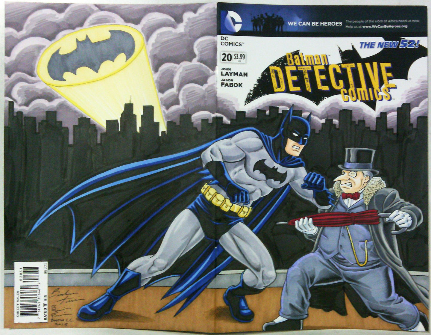 Wallpaper #QwNXY5MBpyOg8YnEYtWo361 Detective Comics 20 Sketch Cover Batman vs Penguin in Brendon and