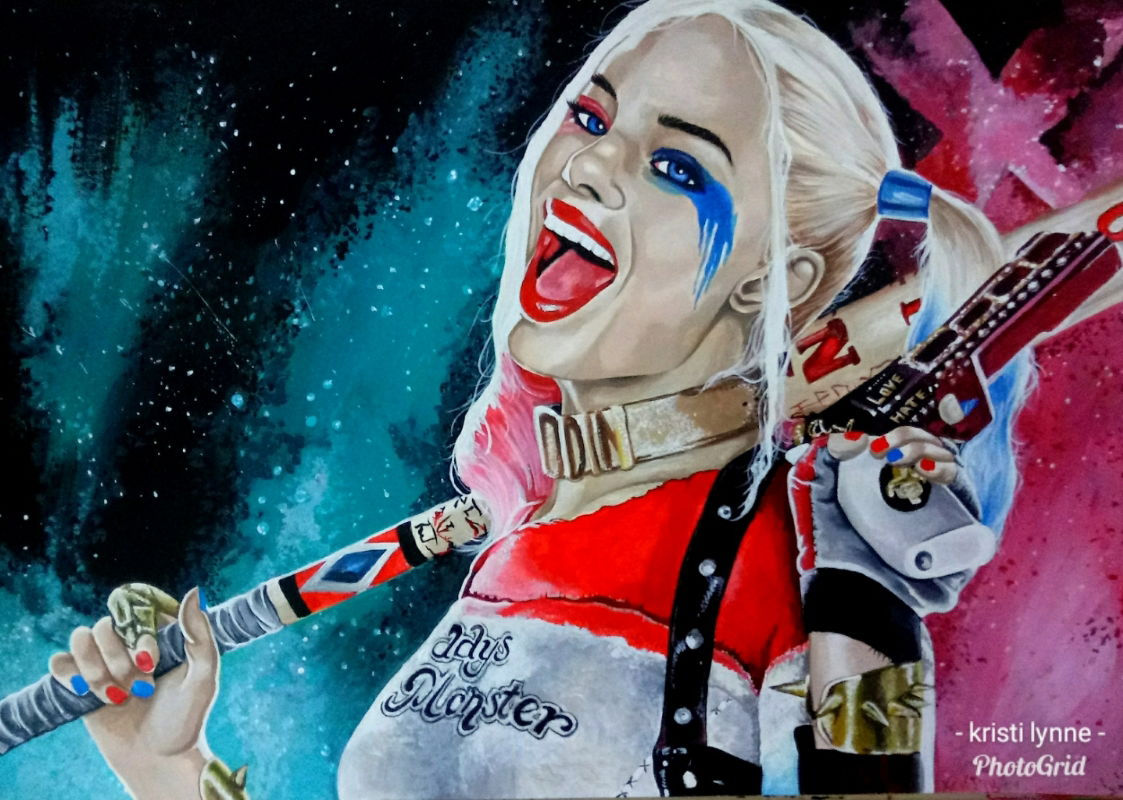 Wallpaper #YWcr-5IBSpphPi3-CZPD111 Harley Quinn by Kristi Lynne in Kristi Lynnes Paintings by Kristi