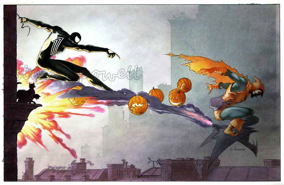 Wallpaper #K7gw15IBJvJKYCmEbeIo161 Spider Man and Hobgoblin Poster in Simon Powells Vess Charles Comic