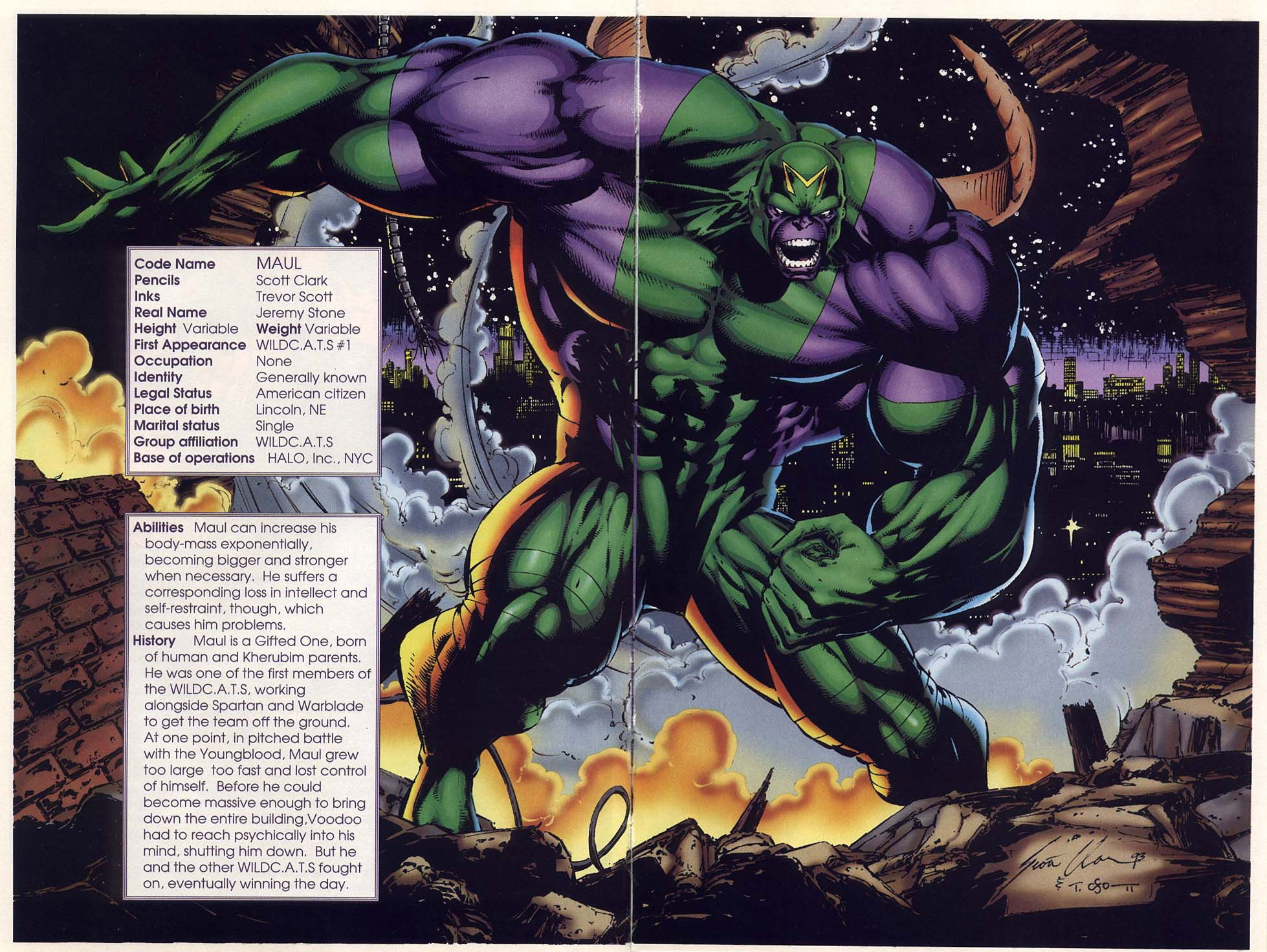 Wallpaper #Rx1cLZMBlOZrFDOkkdCz366 Maul Wildcats Sourcebook Pages 18 and 19 in Ben Bressels Stormwatch