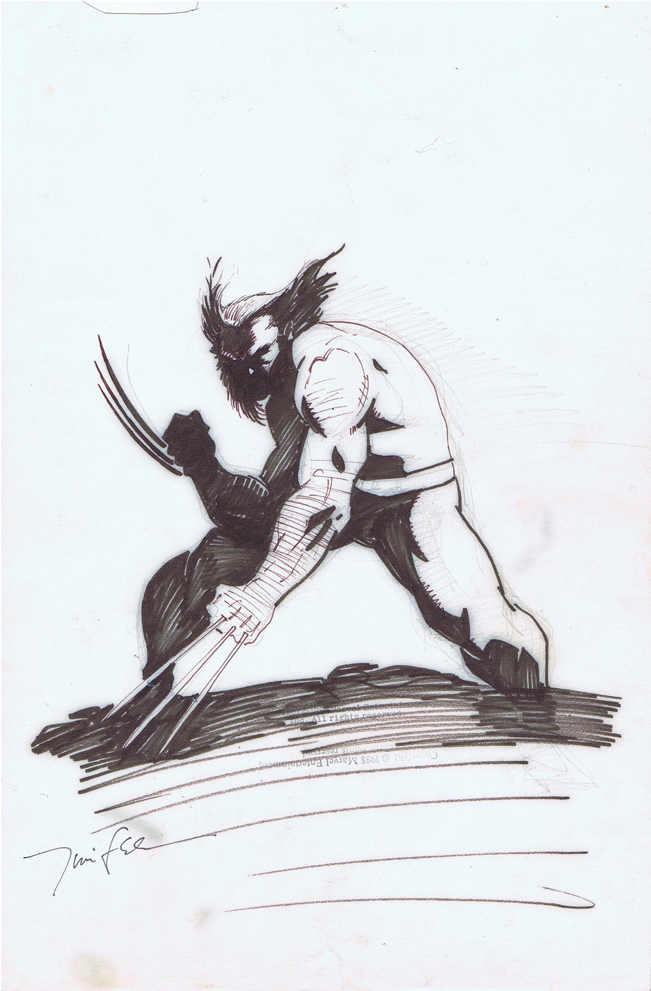 Wallpaper #xGdJ95IBSpphPi3-d4V531 Jim Lee Wolverine Sketch in Malvin vs the Wolverine Sketches and
