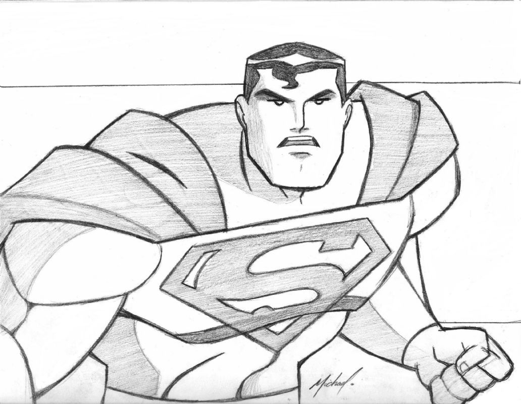Wallpaper #FWjqFpMBSpphPi3-dg3B62 Superman in Michael Hills Sketches Comic Art Gallery Room