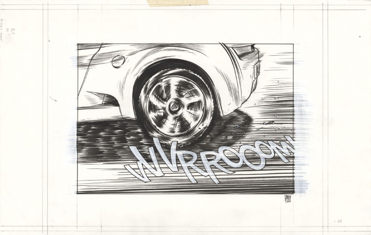 Wallpaper #Tj9HPJMBLiIJ4c9O7ZGl394 Speeding Car Illustration in Rafael Vias Sketchesilustrations Comic
