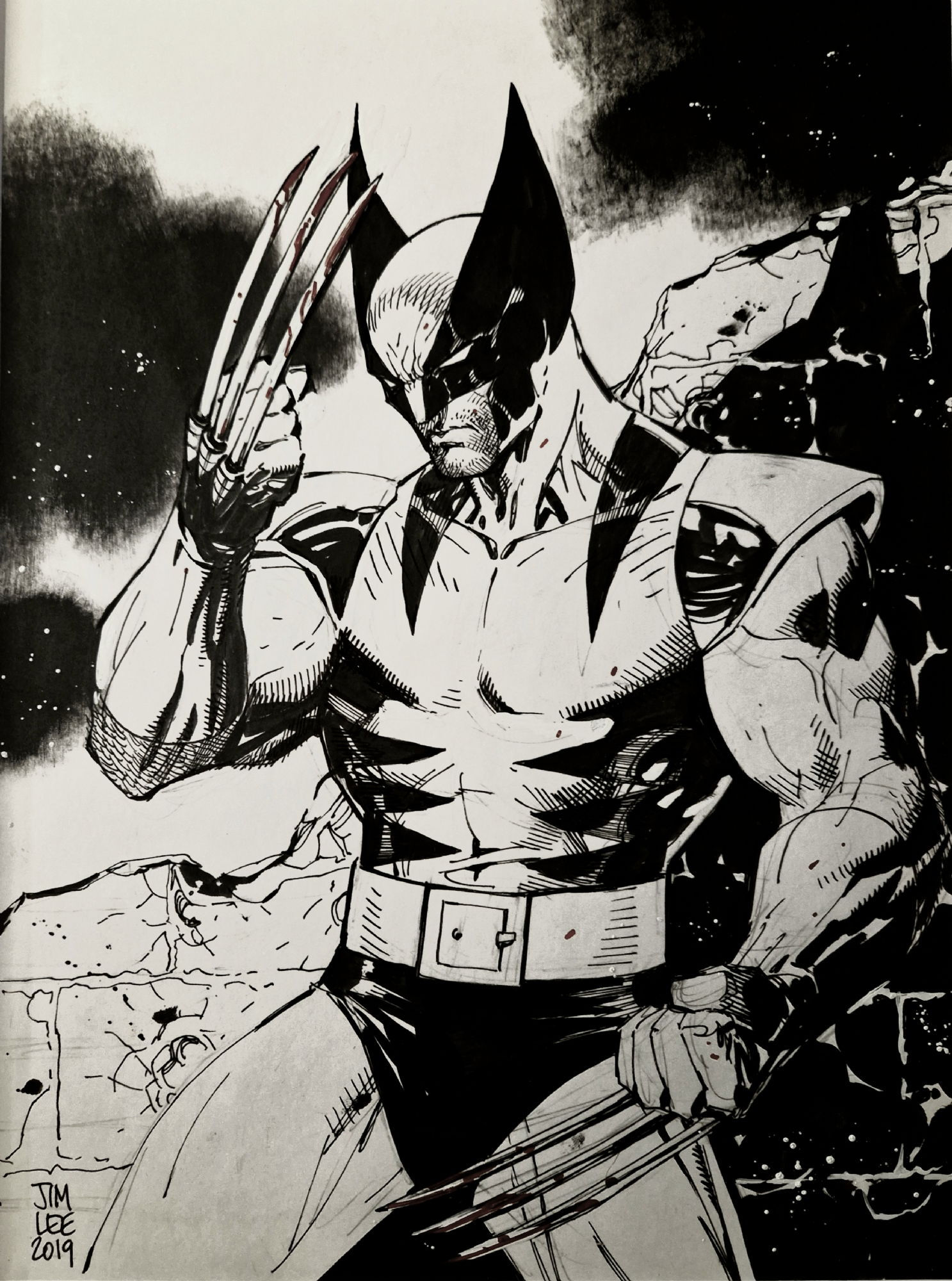 Wallpaper #4xn3H48BtGB6xQ78lXwK15 Jim Lee Wolverine Commission in Nik Bruss Gallery Comic Art