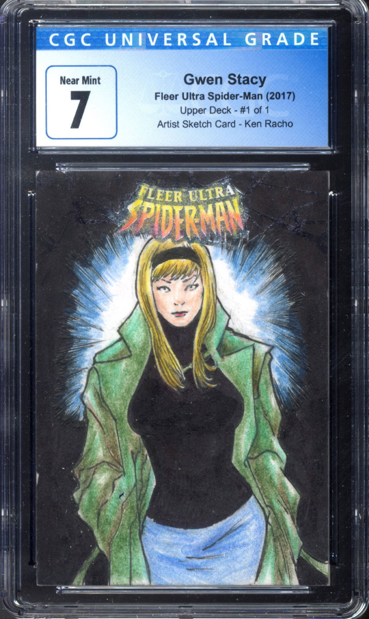 Wallpaper #AfSaOpMBKFX8bn3rEnm347 Gwen Stacy Sketch Card by Ken Racho 2017 Marvel Fleer Ultra Spider Man