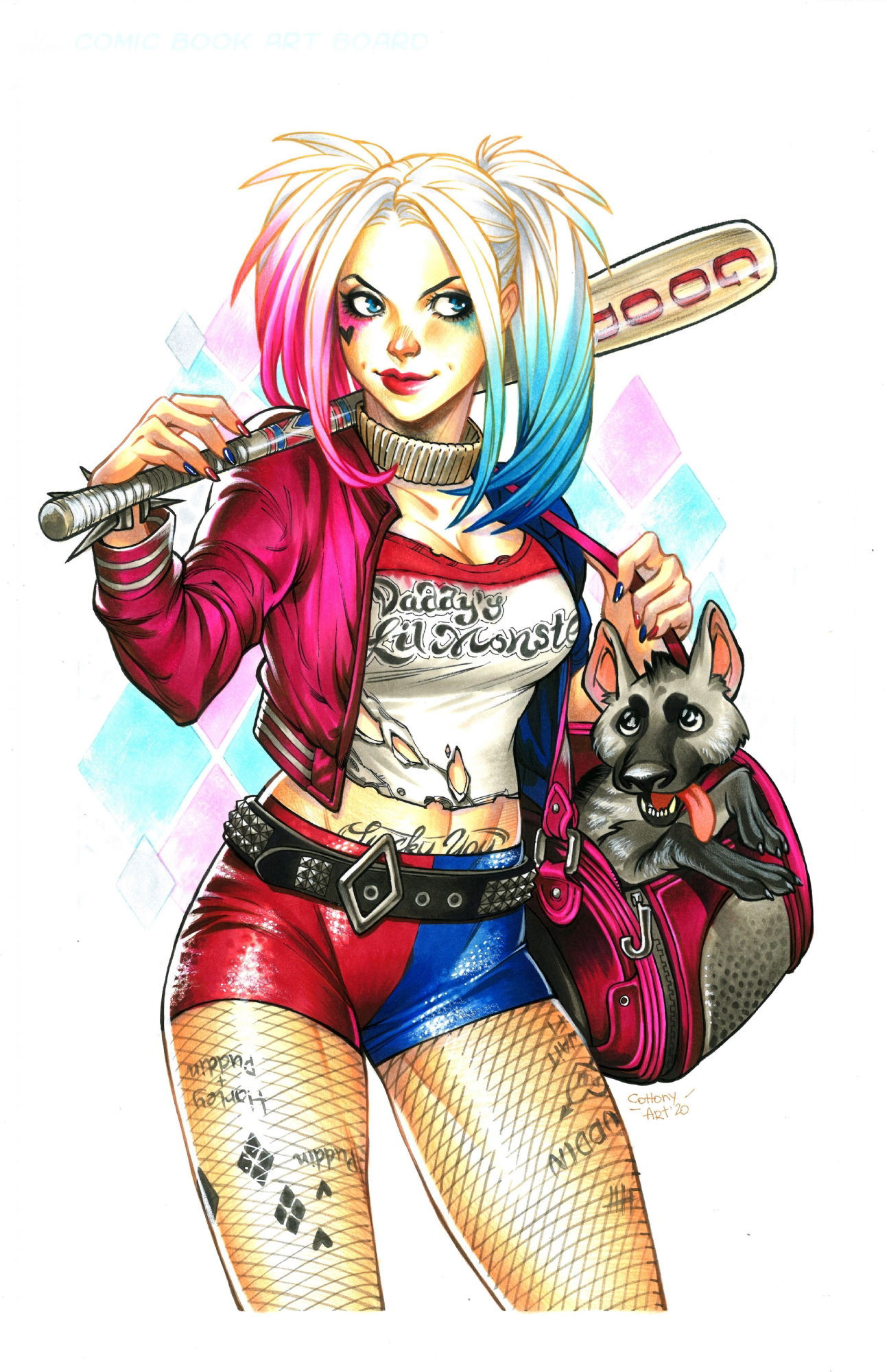 Wallpaper #9n1N8I4Bnwiau_P6IwWm36 Harley Quinn by Cottony Hotchkiss in a is Batman Stuff but Mostly
