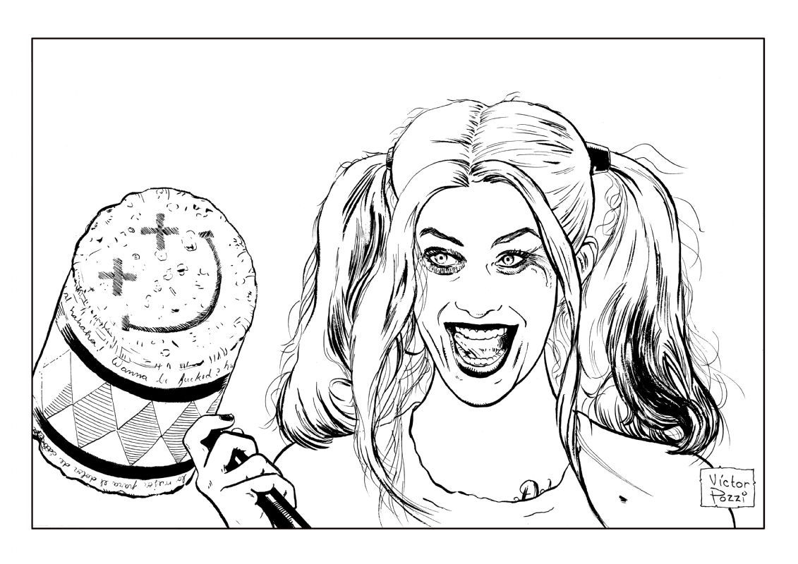 Wallpaper #YWcr-5IBSpphPi3-CZPD172 Harley Quinn in Victor Pozzis Movies Comic Art Gallery Room