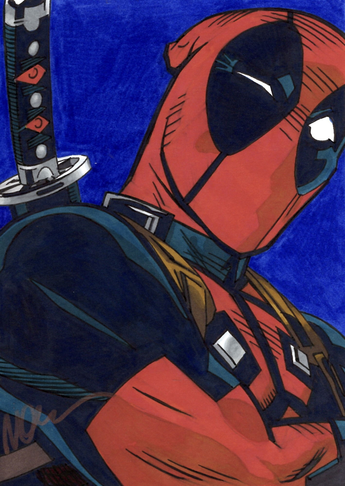 Wallpaper #7BGlM5MBXrlMTfB52Epu272 Deadpool in Tatiana Tdart Dykess Michael Golden Comic Art Gallery Room