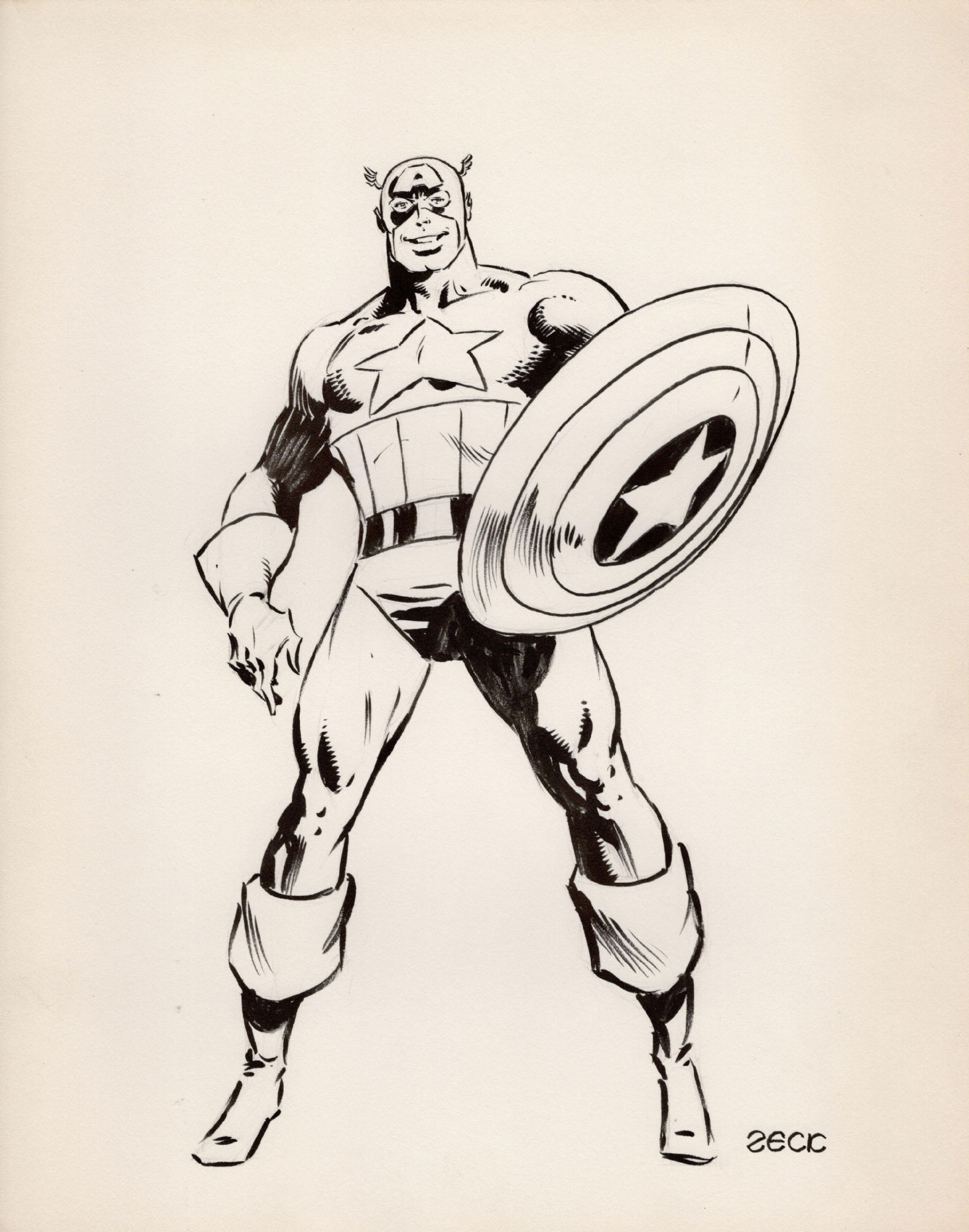 Wallpaper #R6WnOJMBVBiSkHCax45p253 Captain America by Mike Zeck Circa Early 1980s in Rick Verbanass