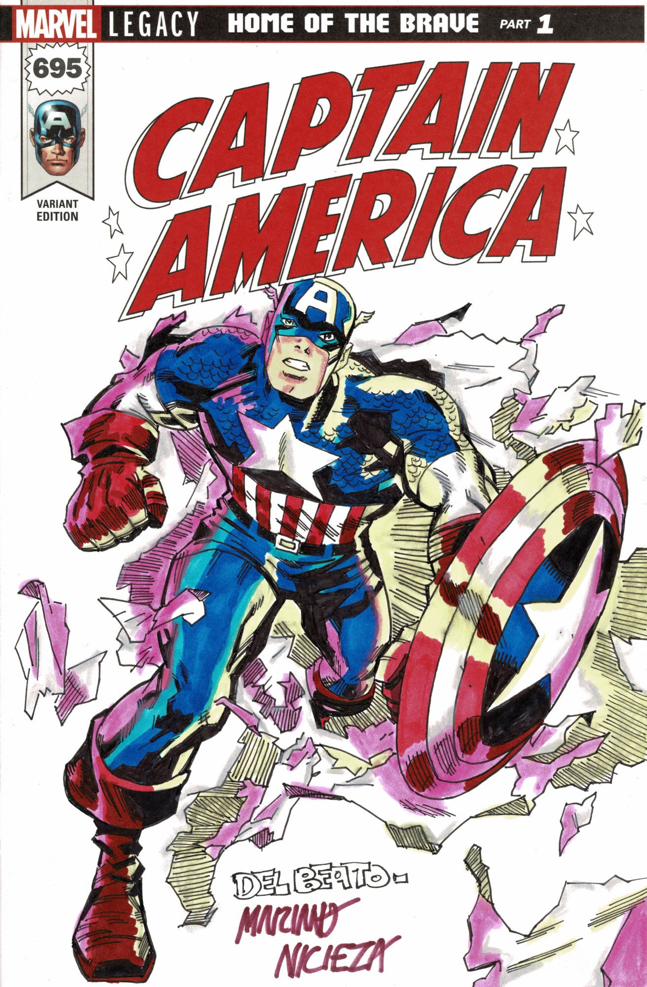 Wallpaper #pGePCJMBSpphPi3-s8u2264 Captain America in Ronald Shepherds Marvel Sketch Covers Comic Art