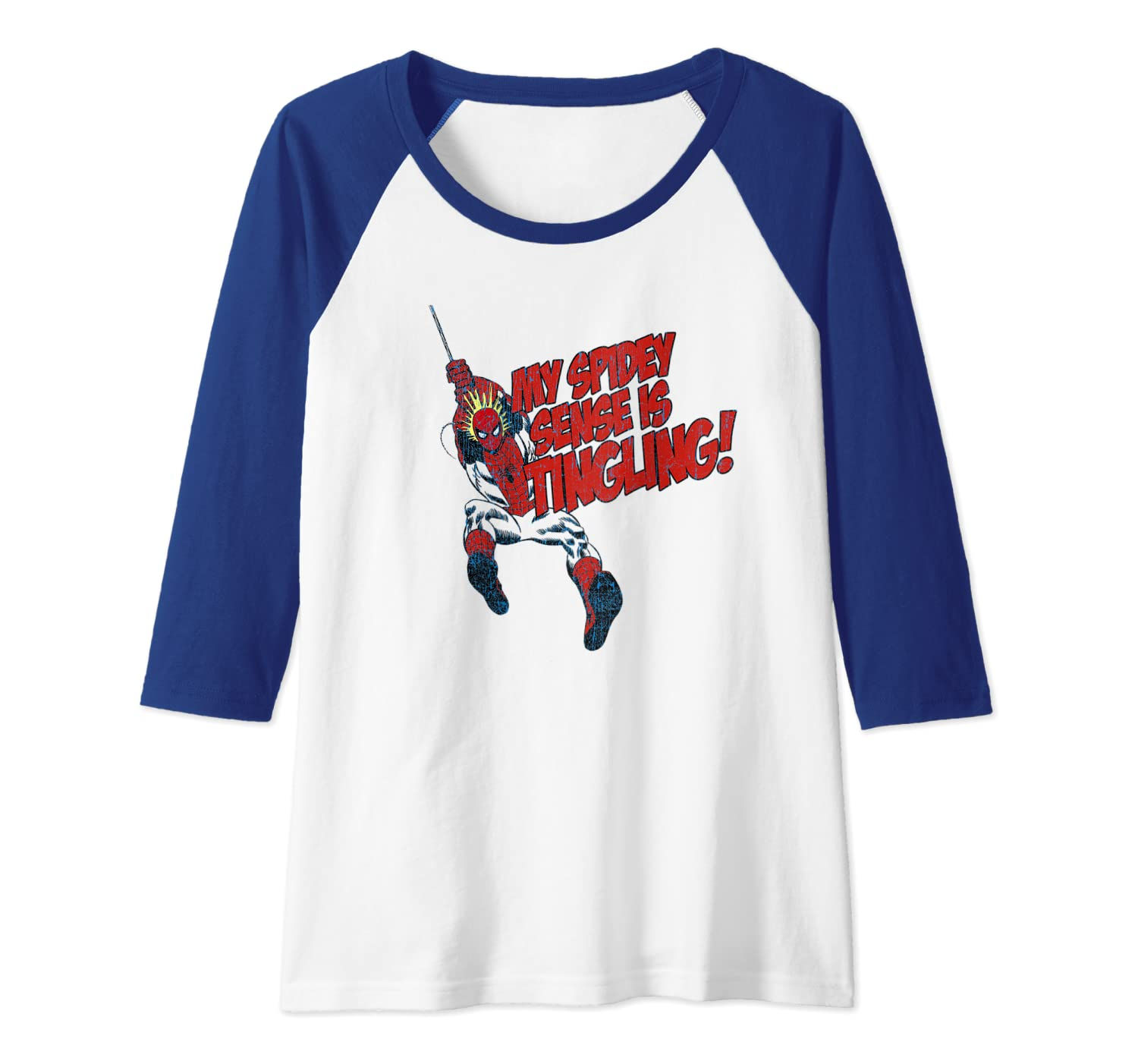 Wallpaper #QRobUZMB1yWOL4qgaoH_35 Marvel Spider Man Spidey Sense Tingling Vintage Action Pose Raglan