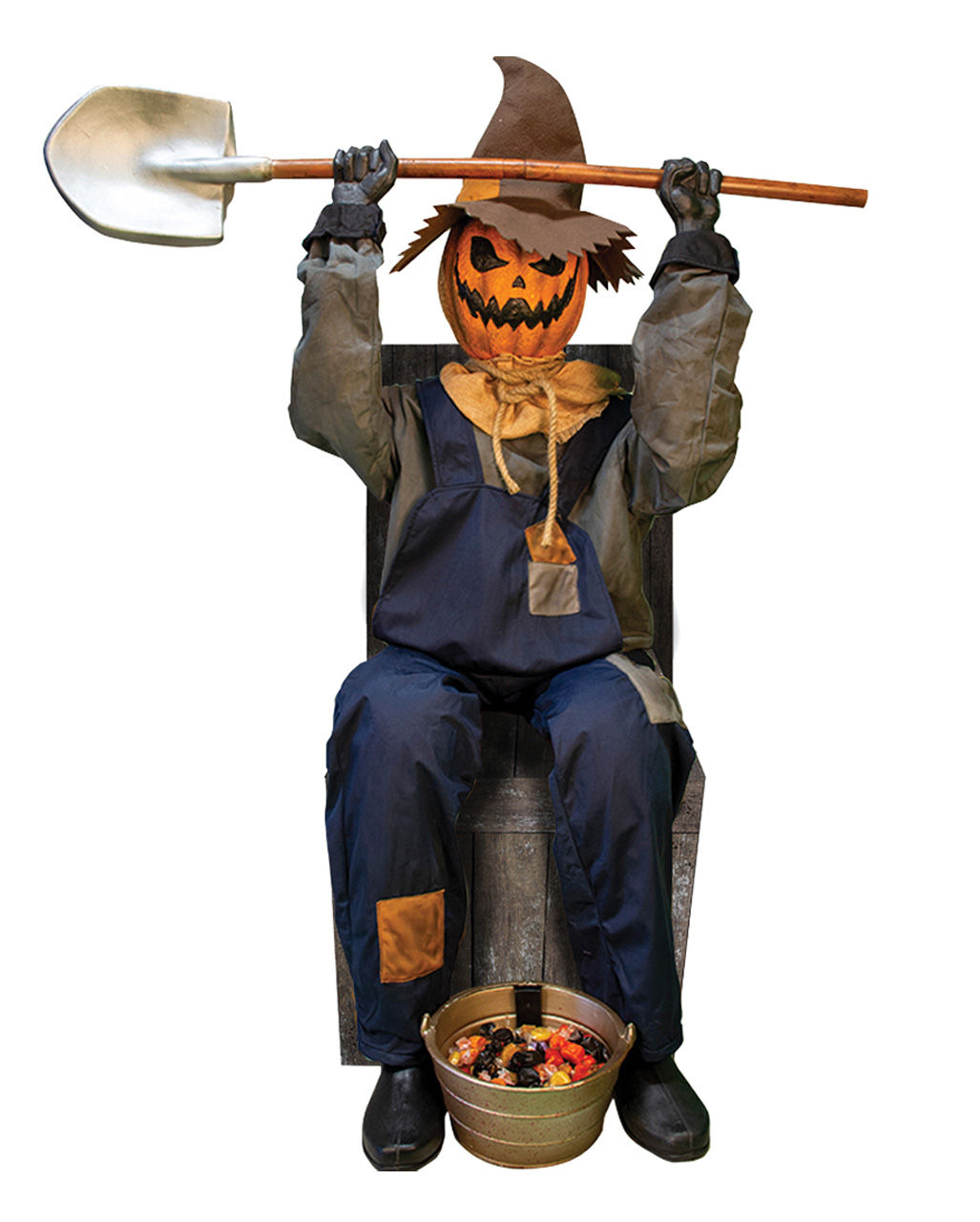 Wallpaper #-mhaFJMBSpphPi3-rAPx262 Haunted Hill Farm Animatronic Scarecrow Clown Halloween Decoration My