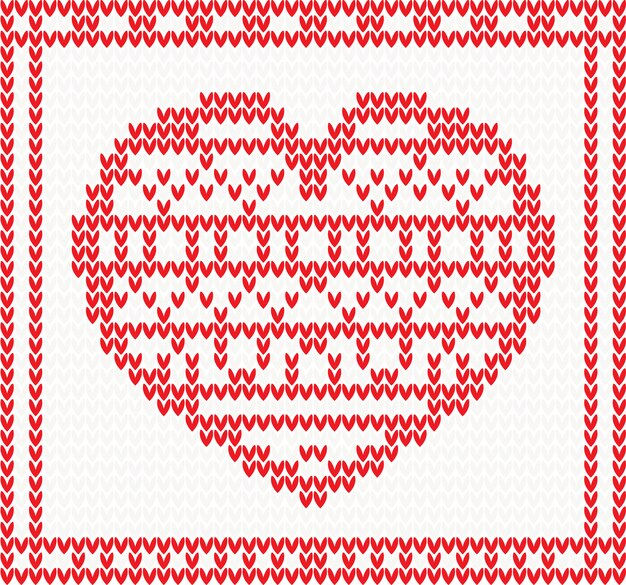 Wallpaper #HGdy7ZIBSpphPi3-_1jy162 Premium Vector Knitted Vector Pattern with Red Heart
