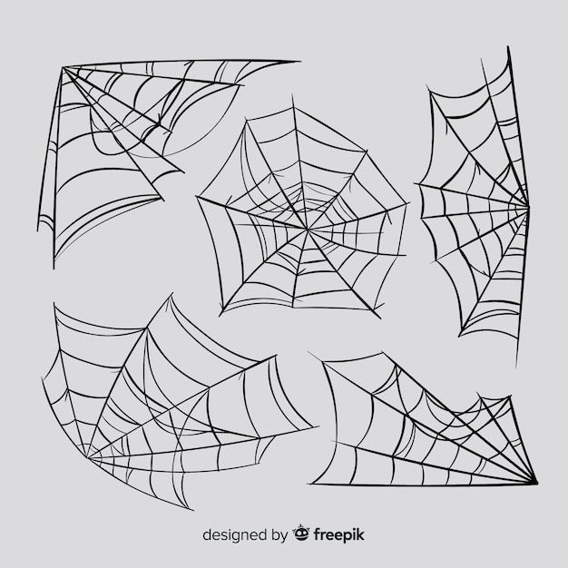 Wallpaper #52dP85IBSpphPi3-BnRA52 Free Vector Set of Spider Webs
