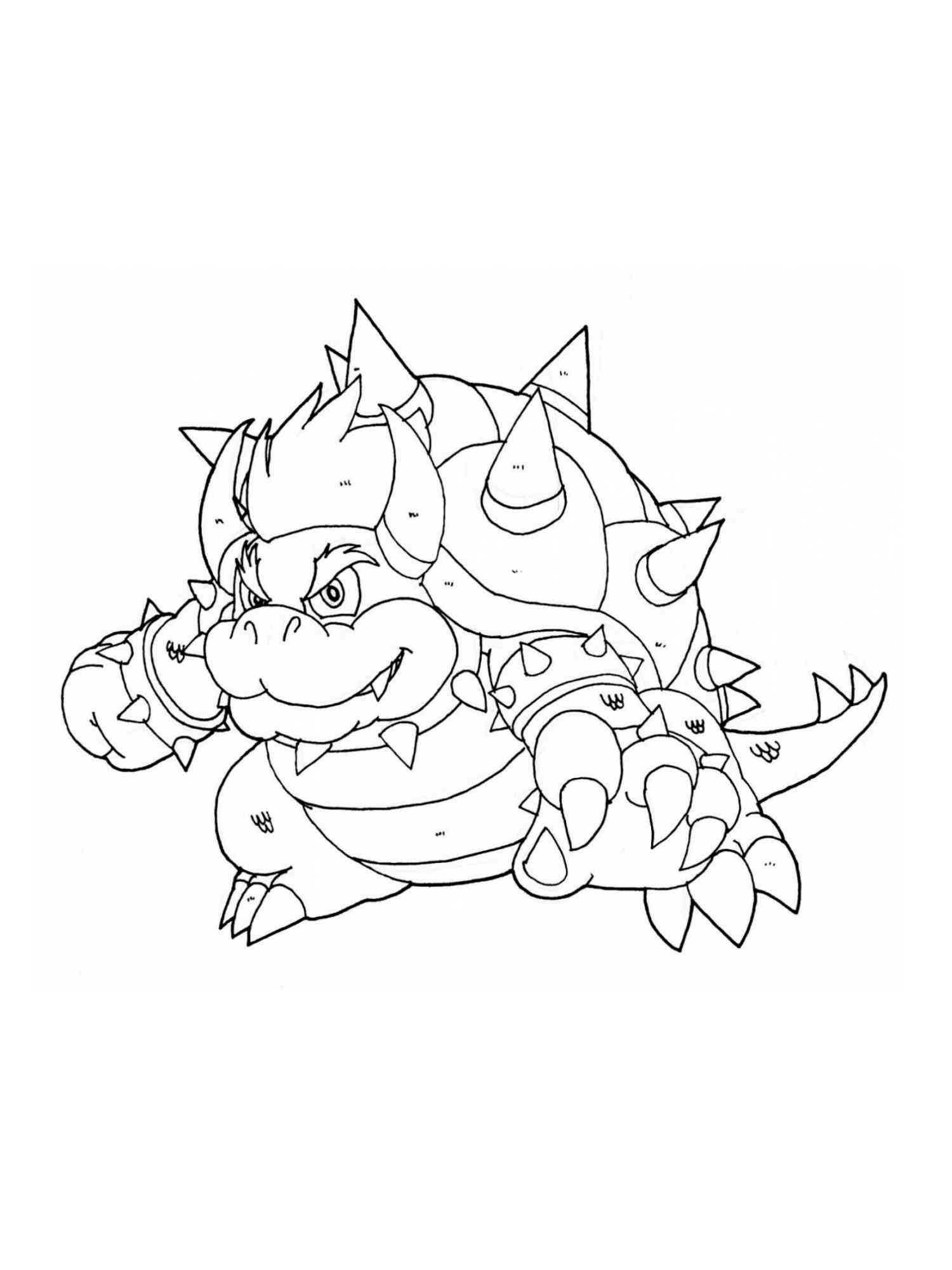 Wallpaper #8c6vJZMB71dOy6JZMRQu358 Big Bowser Coloring Page