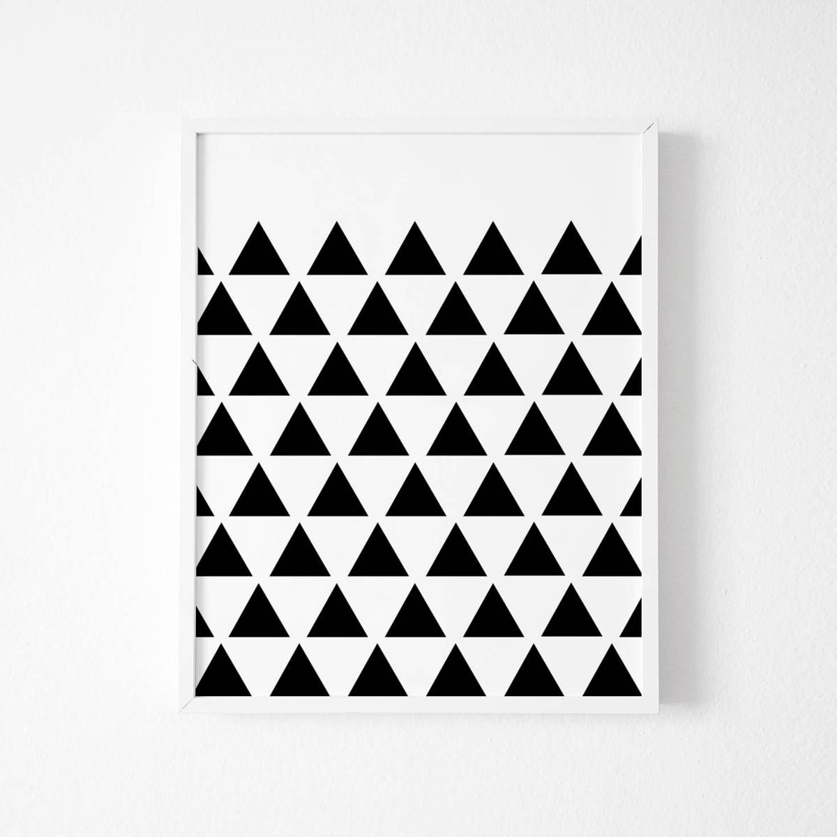 Wallpaper #W2ex7ZIBSpphPi3-OlmC258 Grey Scale Triangle Wall Prints Geometric Print Monochrome Geometric