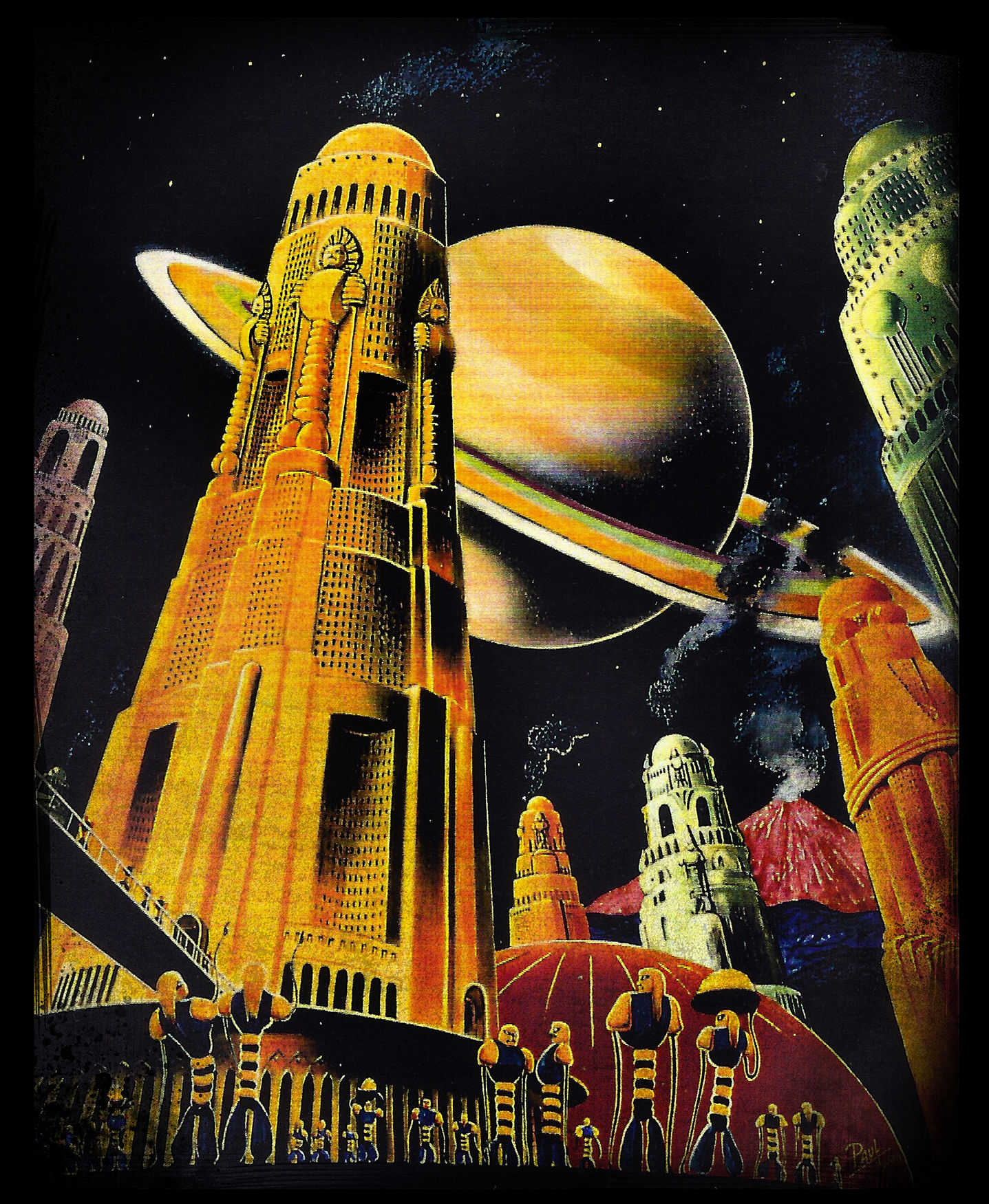 Wallpaper #f2954 Vintage Art Print Science Fiction Retro Ufo Poster Space Etsy