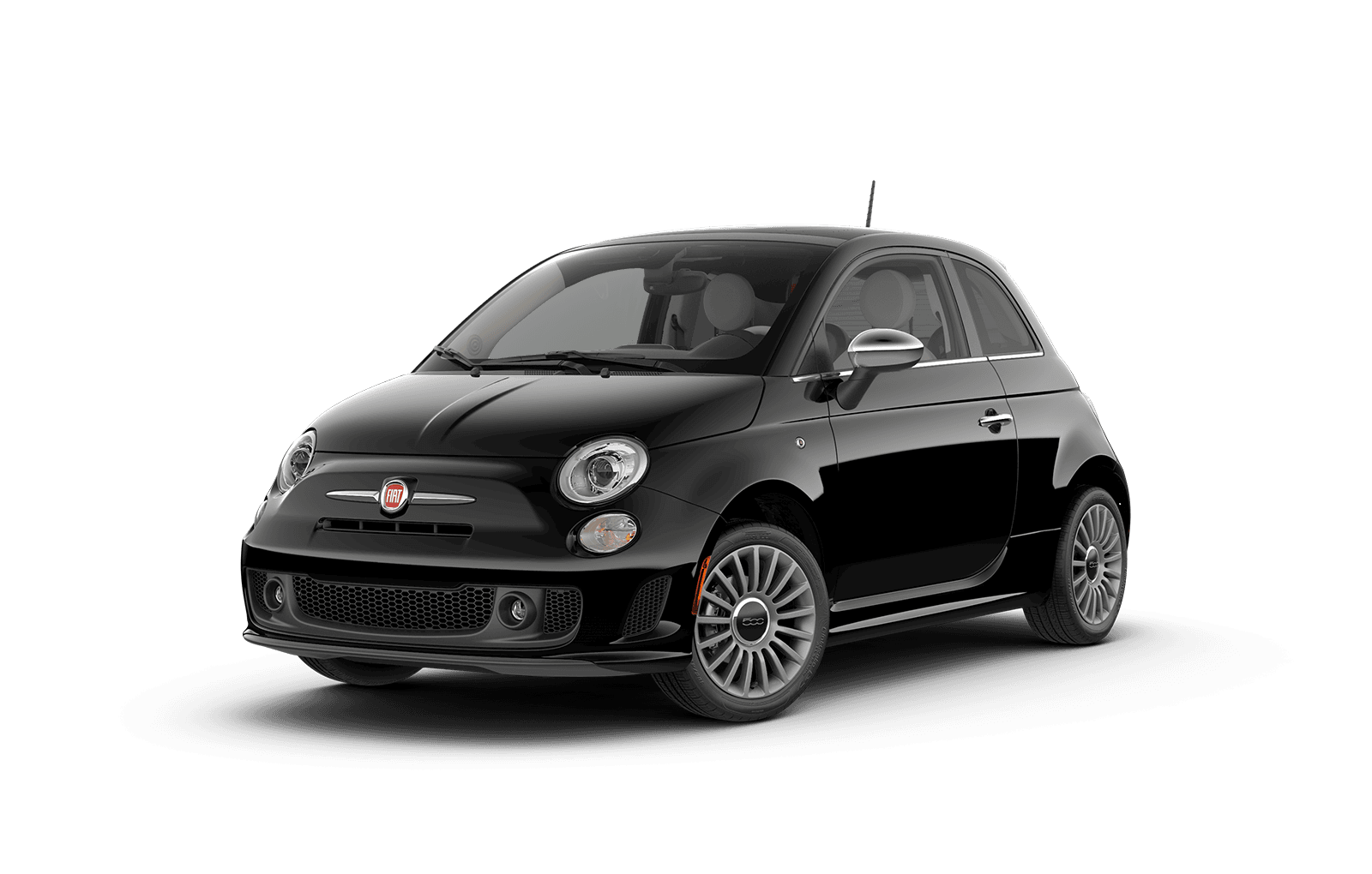 Wallpaper #a819a Front View of Black Fiat 500 Abarth Parked in the Street Editorial