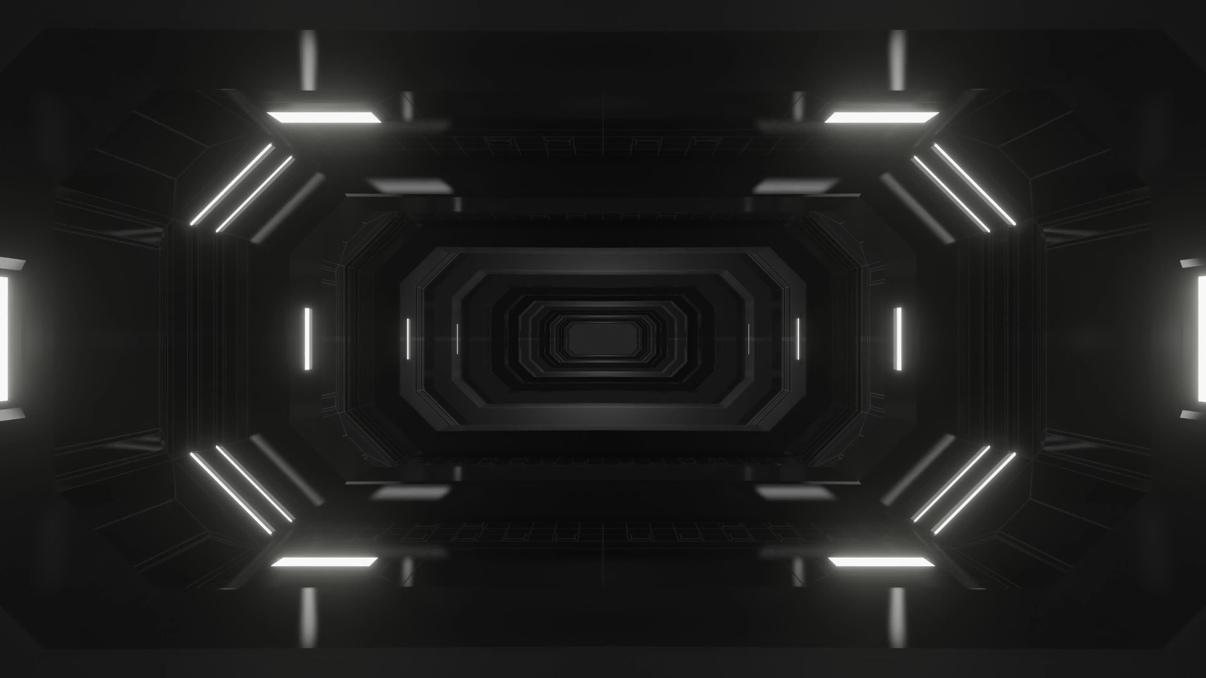 Wallpaper #yM7KJJMB71dOy6JZ4RFt235 Abstract Black Sci Fi Tunnel Seamless Loop 4K 3D Animation Background