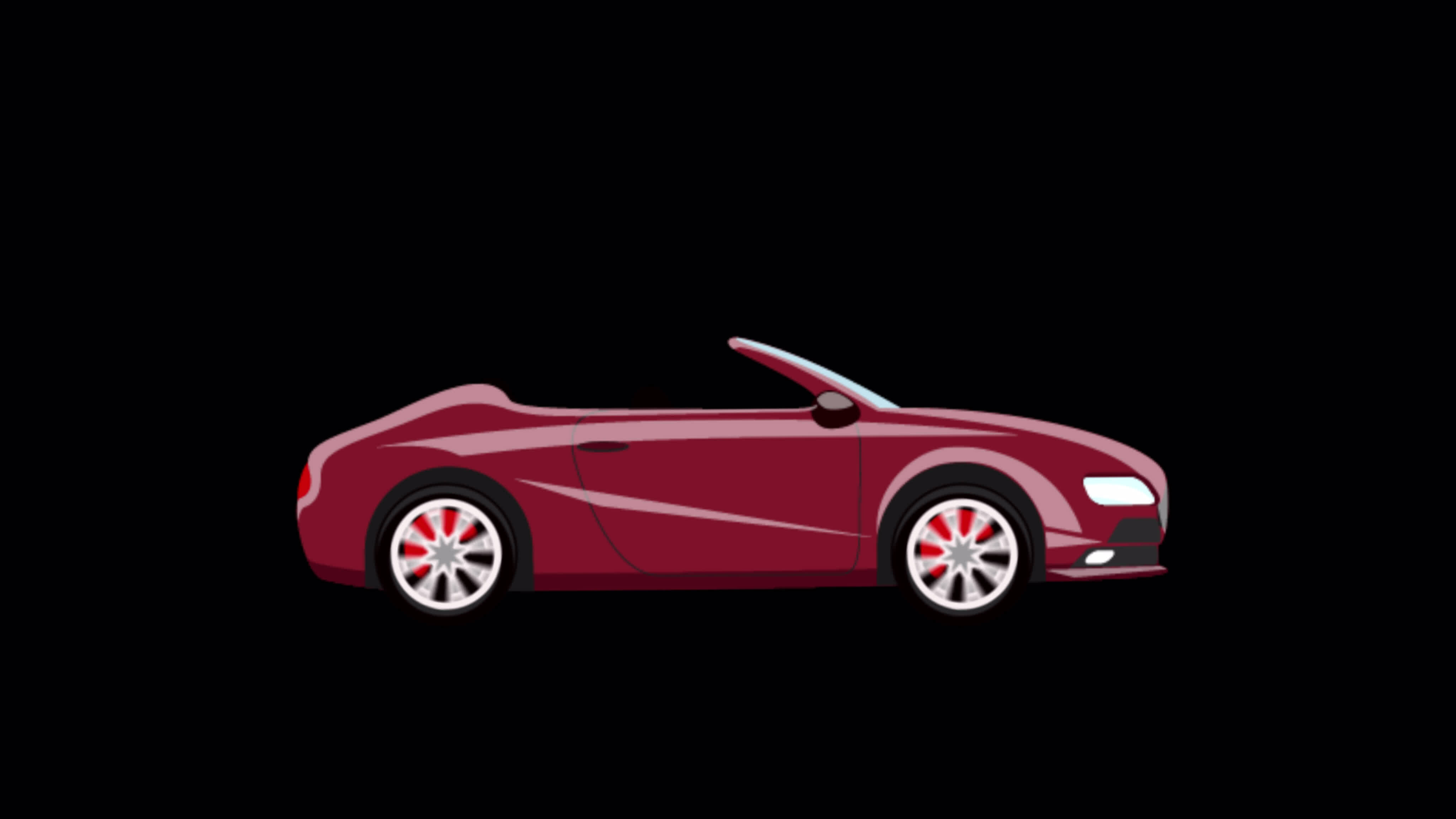 Wallpaper #5_8FapMB3lSXT3zUC-WN188 Cartoon Red Sport Car Driving on Alpha Channel 35578738 Stock Video at