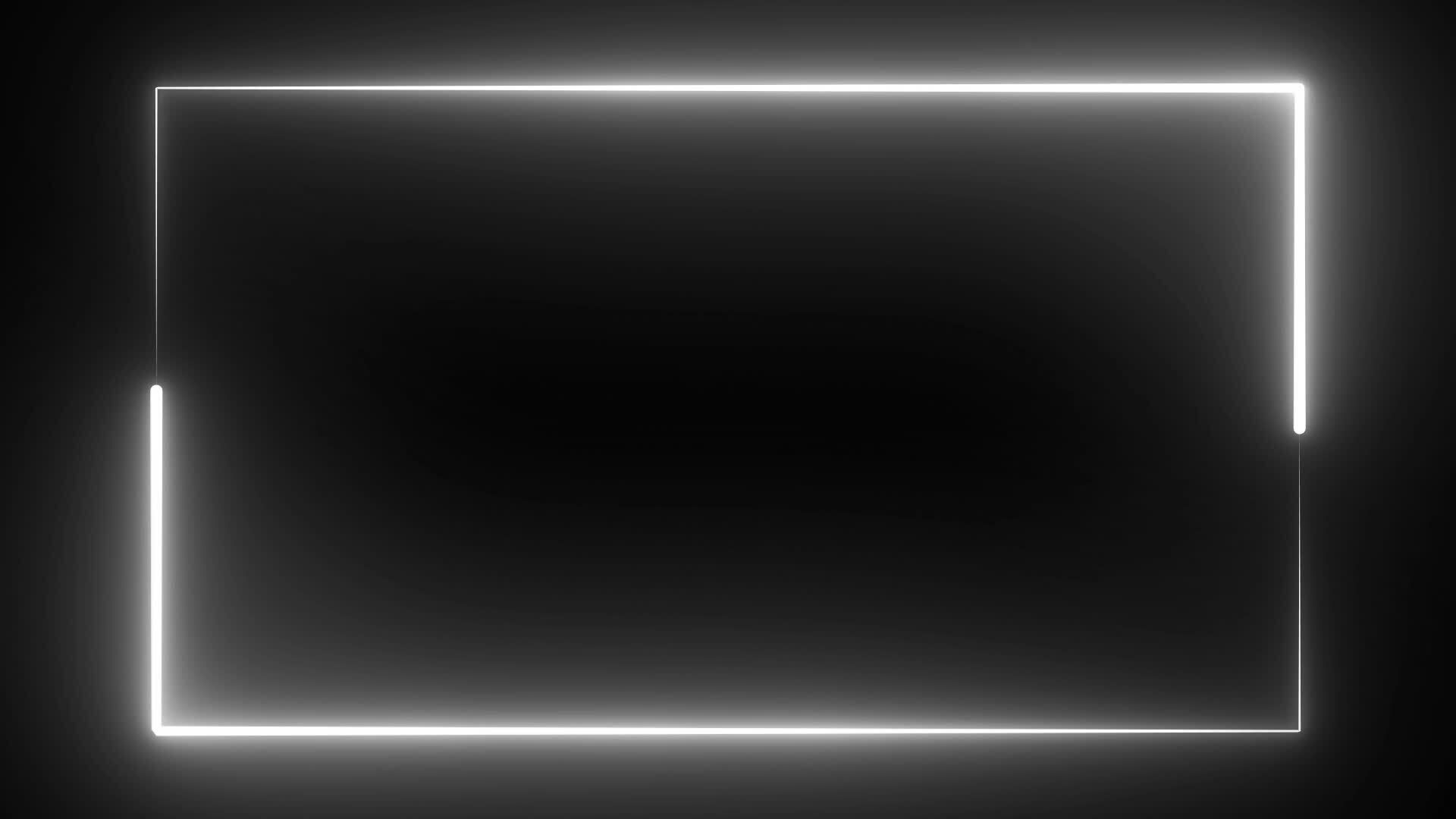 Wallpaper #eGh1IZMBSpphPi3-OzA7406 Square Flowing White Neon Light Frame on Black Background 12963229