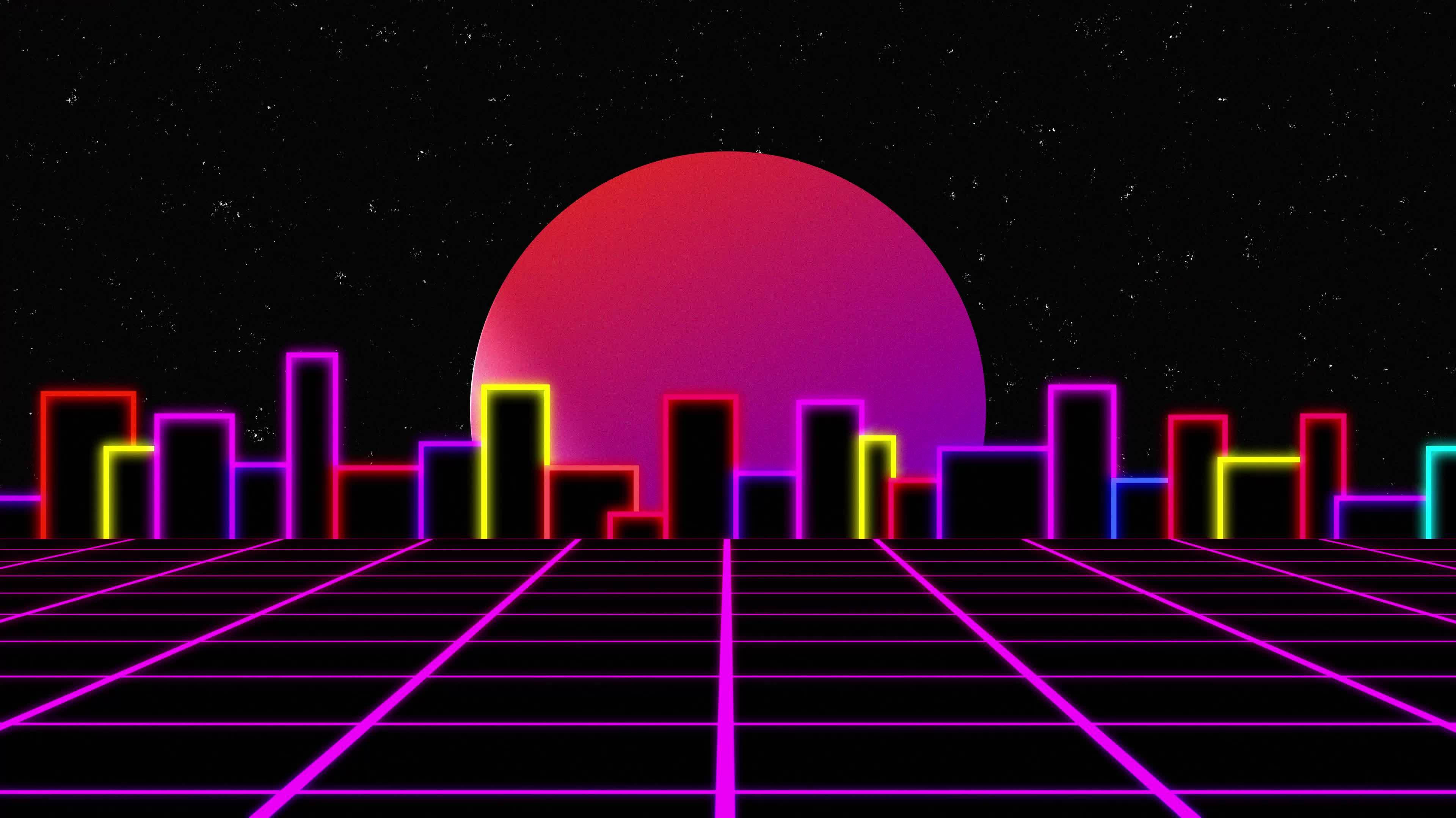 Wallpaper #UNsdYpcBzF5tfotJnuWV154 Synthwave Aesthetics Sci Fi Retro Cyberpunk Neon Purple Sun and City