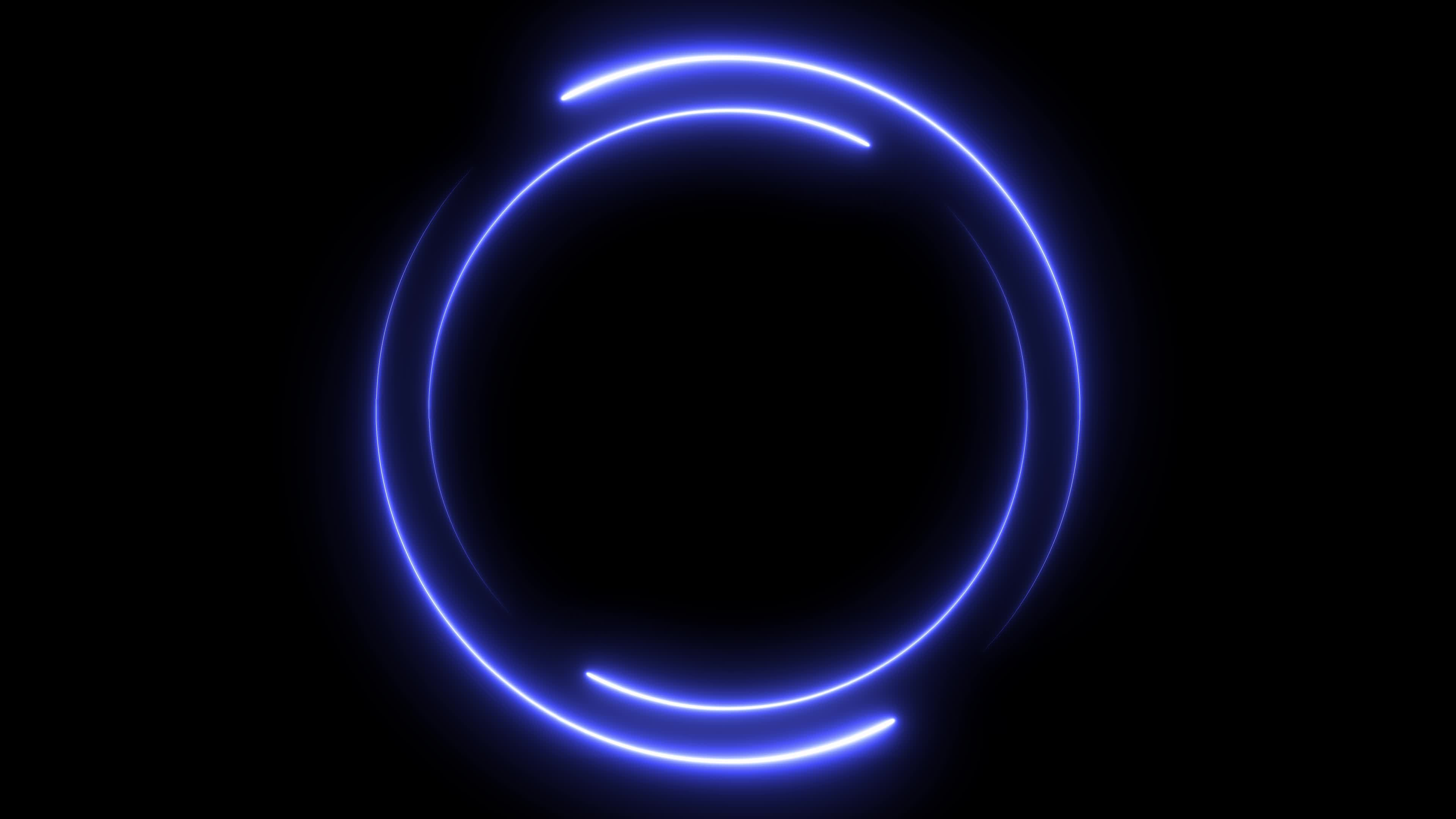 Wallpaper #4OpxVpMBlwTYPL18DQ9m221 Blue Neon Glowing Circle Frame Background Repetitive Motion Animation
