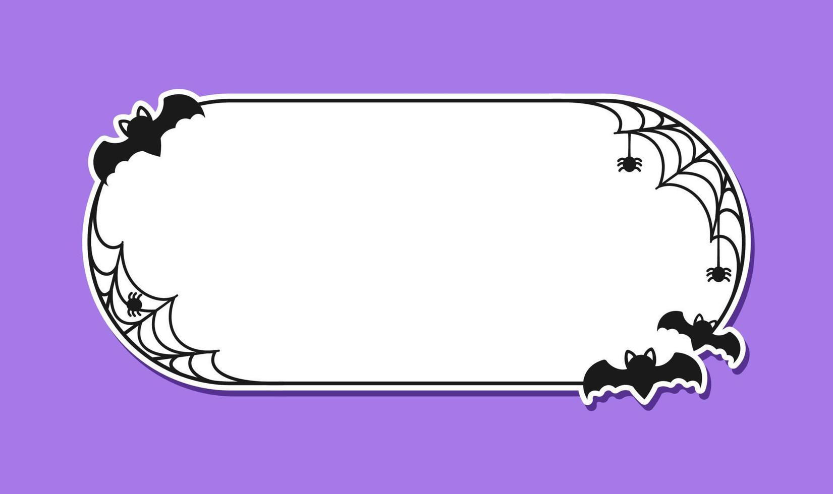 Wallpaper #V4v_dpcBcm9NJah-YnkY178 Bat with Spiders on Web Border Frame Halloween Theme Frames 15697133