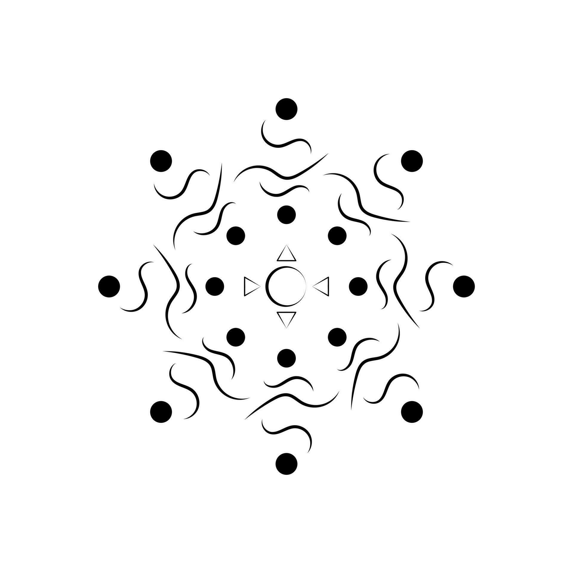 Wallpaper #52dQ-5IBSpphPi3-YpO8316 Black and White Abstract Vector Art Circle Pattern Illustration of