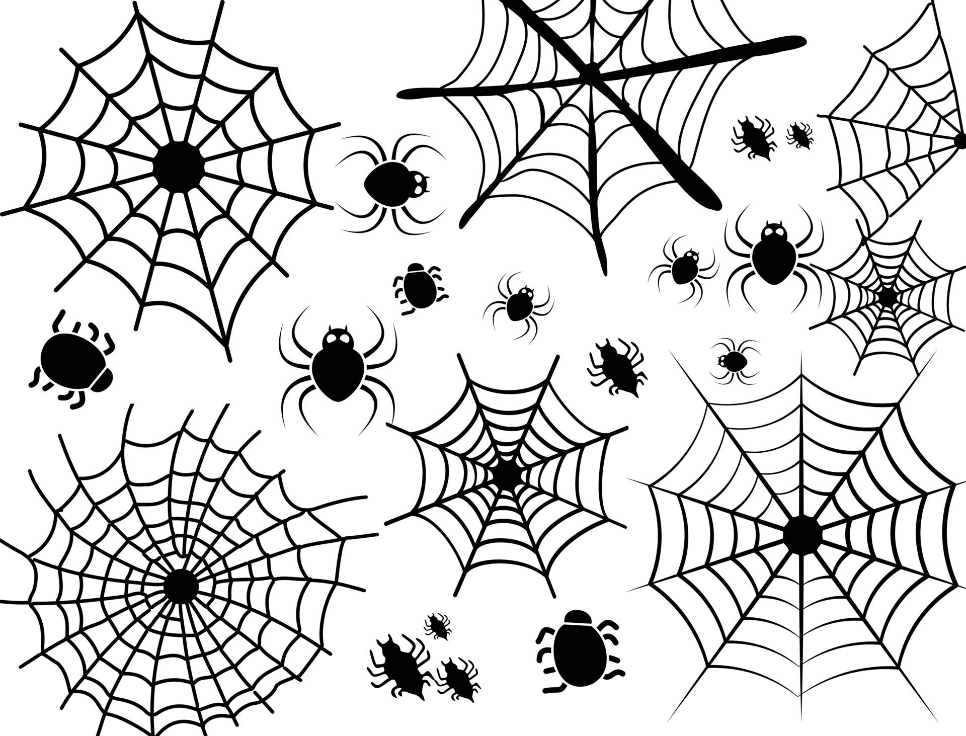 Wallpaper #k_RZOpMBKFX8bn3rE3j056 Creative Spider Web and Spider Clip Art Vector Unique Set Hand Drew