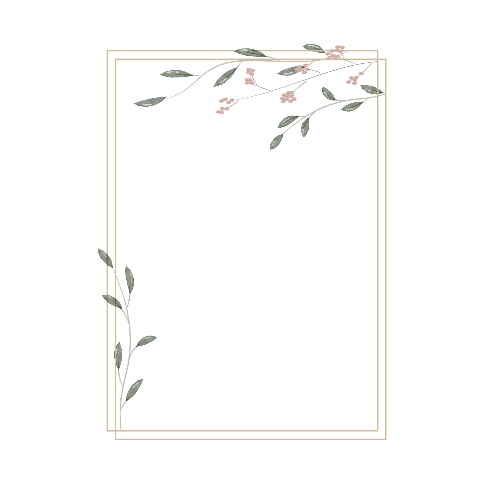 Wallpaper #XR0NLZMBlOZrFDOkqs4j94 Rectangular Frame in Minimalistic Rustic and Watercolor Style