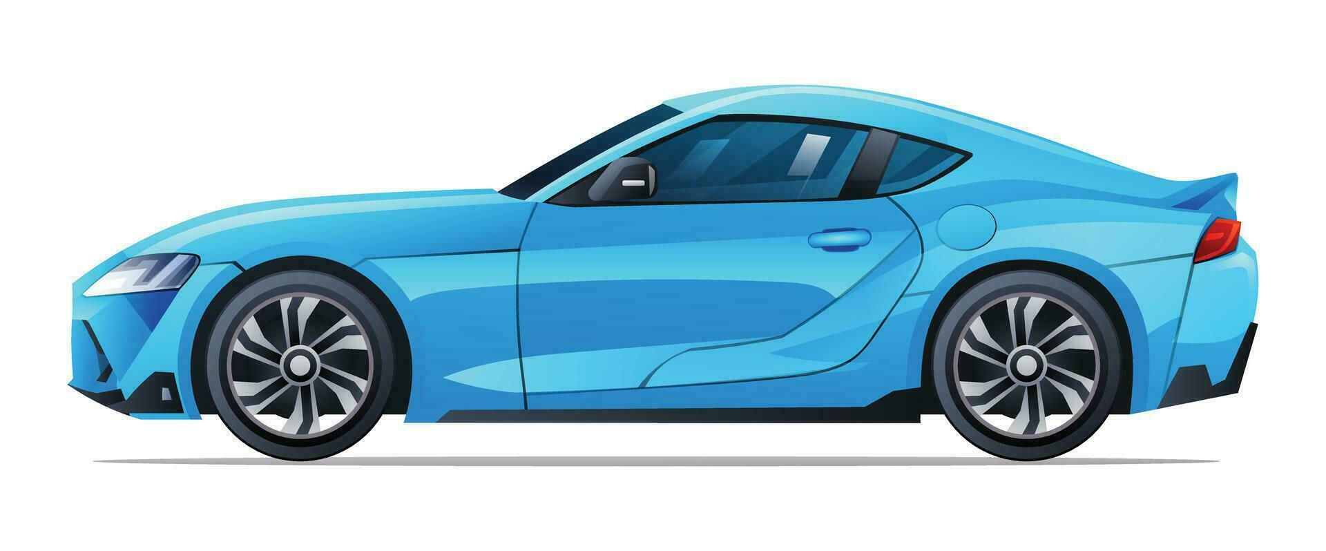 Wallpaper #vZkqP5MBUcASHT6n8svg59 Car Vector Illustration Coupe Car Side View Isolated on White