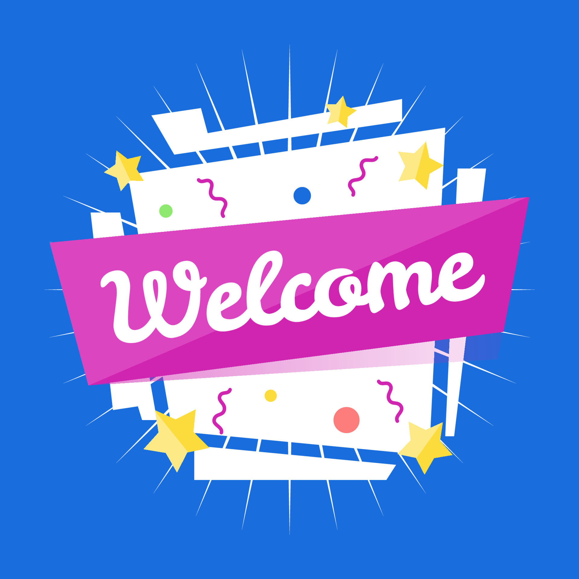 Wallpaper #PDHeNZMB5zzyi_yYylio173 Colorful Welcome Composition Banner Template Flat Design Celebration