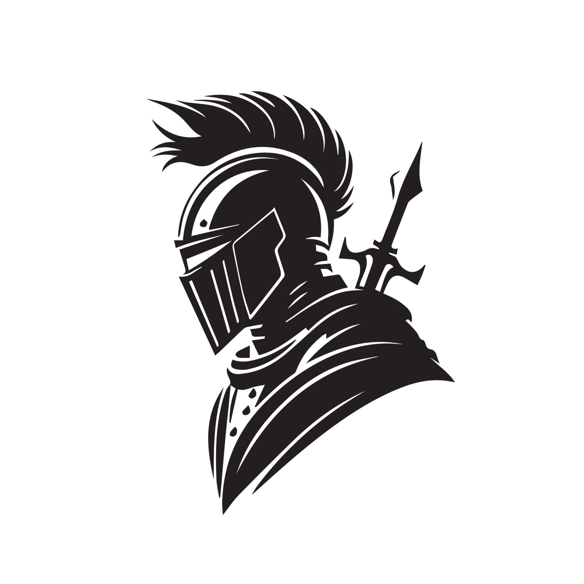 Wallpaper #dWiUJJMBSpphPi3-Fjn04 Medieval Knight in Armor Vector Logo Simple Clean Modern Icon of a