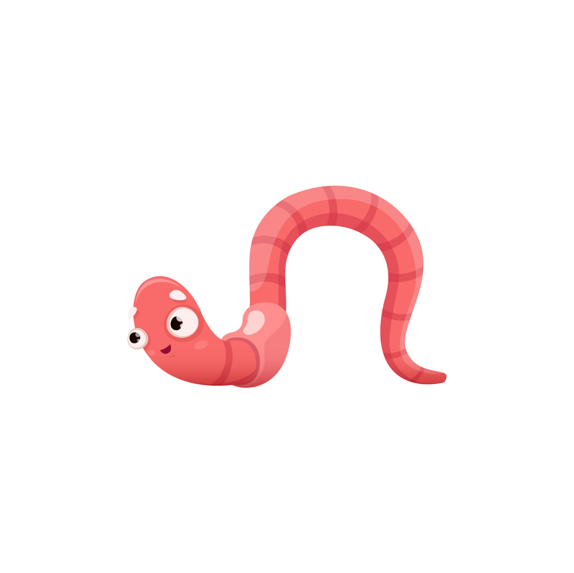 Wallpaper #vmczCZMBSpphPi3-o86c244 Cartoon Funny Worm Crawl Isolated Vector Earthworm 14041636 Vector Art