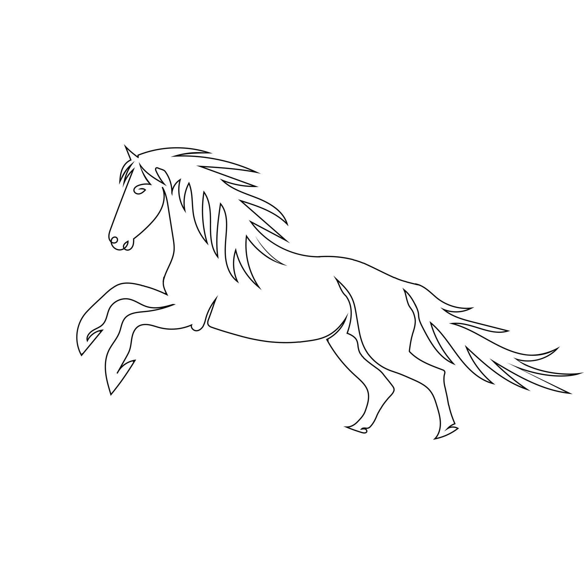 Wallpaper #Obgn3ZIBJvJKYCmEW_8d362 Horse Jump Line Art Drawing Style the Horse Sketch Black Linear