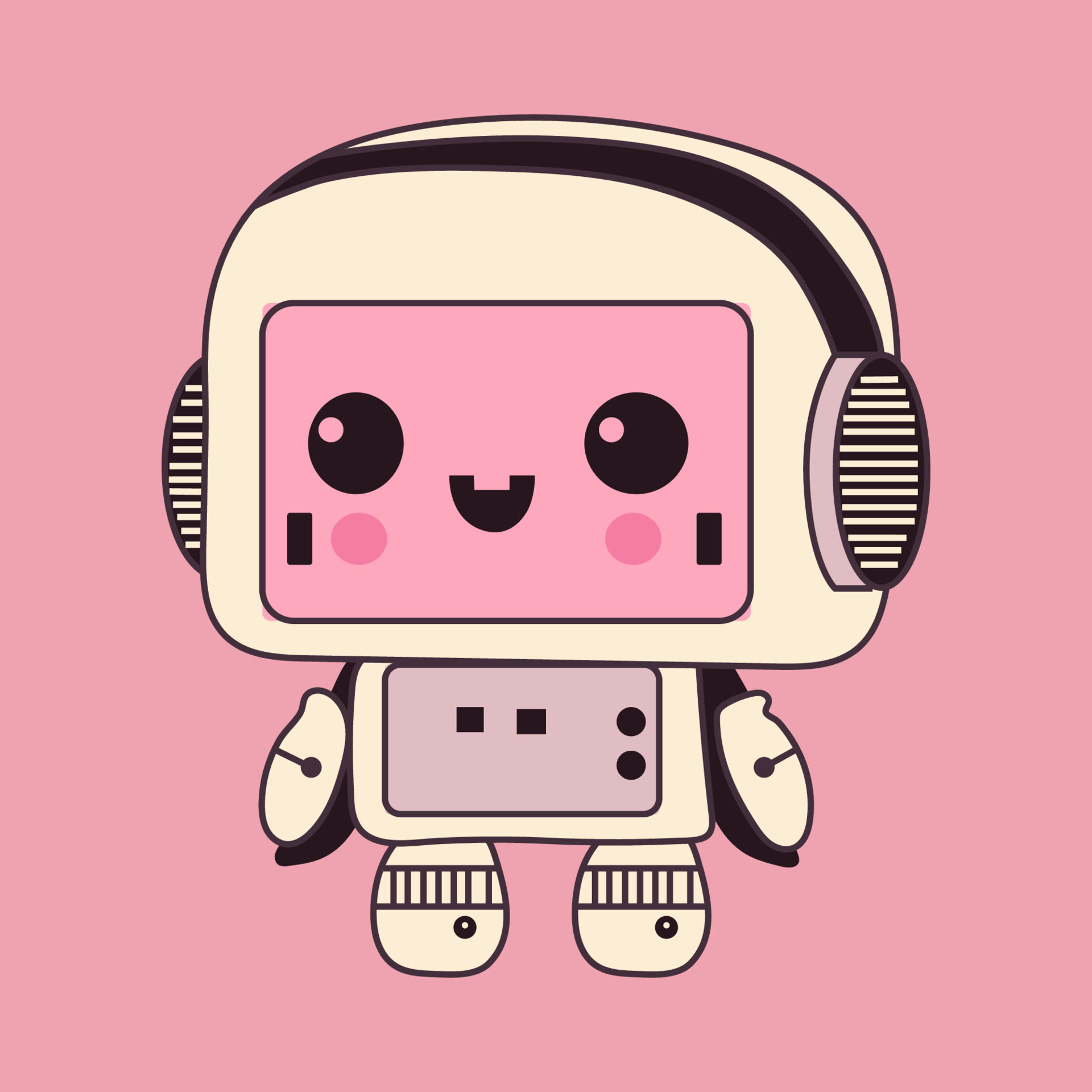 Wallpaper #q8kYjZcB-VVLIetlw2nT34 Robot Linda Artificial Robotico Personaje Mano Dibujado Vector