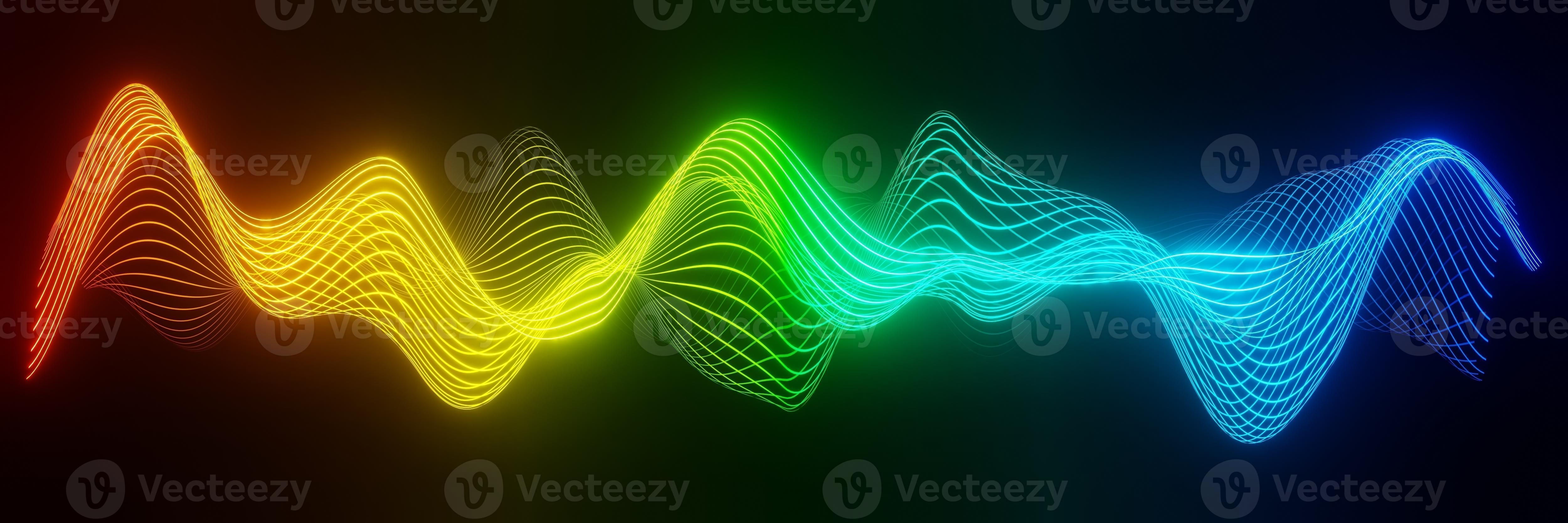 Wallpaper #PfQgOZMBKFX8bn3rinYy192 Abstract Technology Colorful Bright Neon Glowing Wave Audio Visualizer