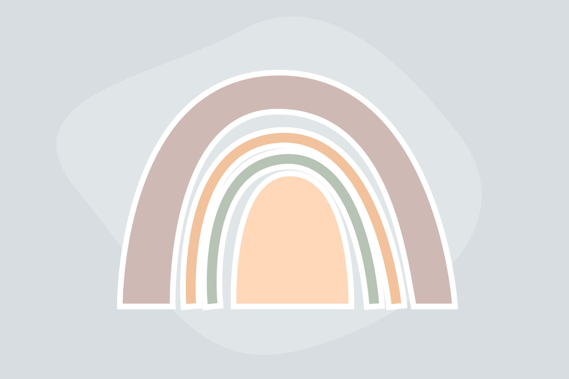 Wallpaper #_2eP9ZIBSpphPi3-1n_c193 Rainbow Arch Pattern Rainbow Nursery Wall Decor Minimalist Simple