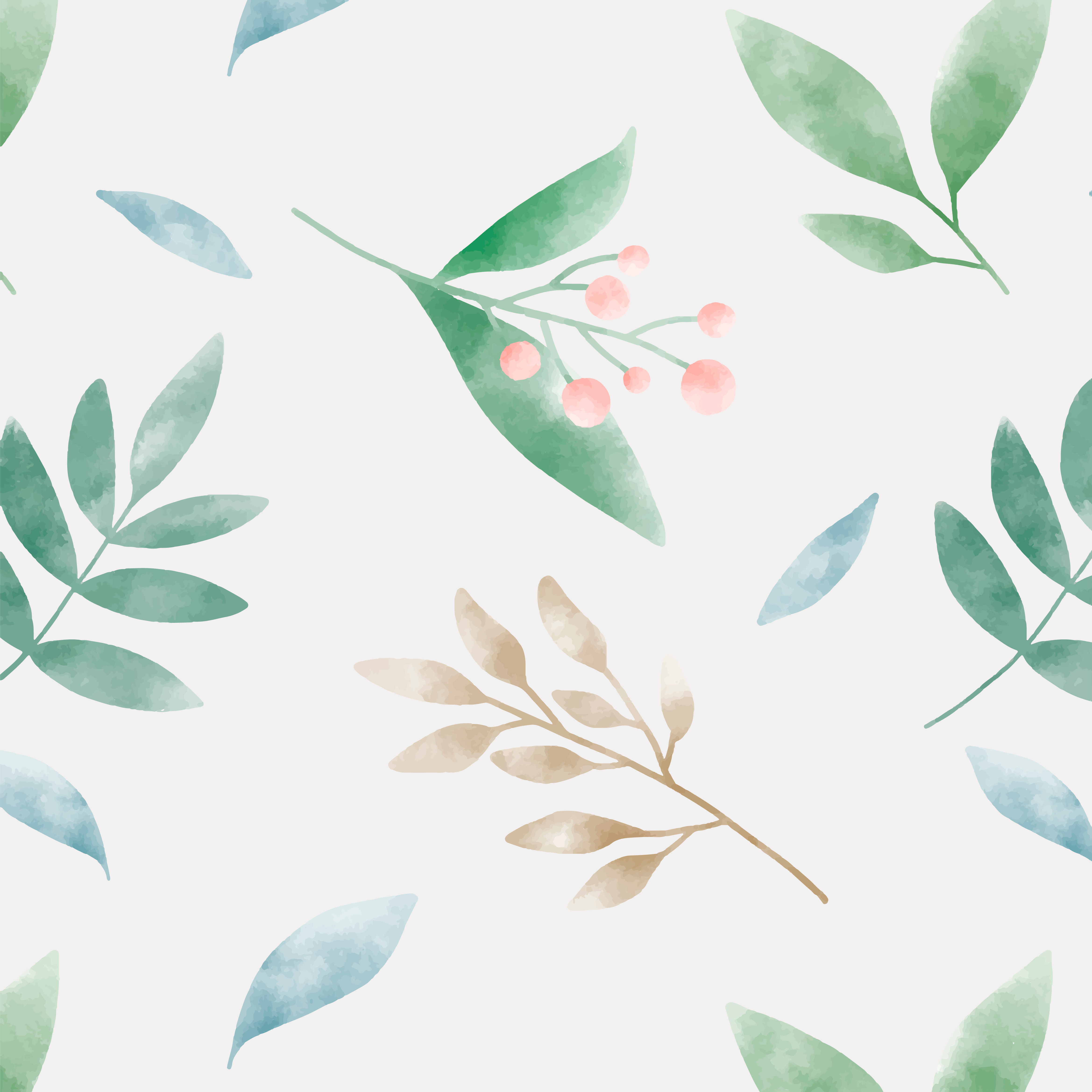 Wallpaper #am19apcBycdYOYFTxHE6166 Watercolor Green Leaf Patterns Vector Download Free Vectors Clipart