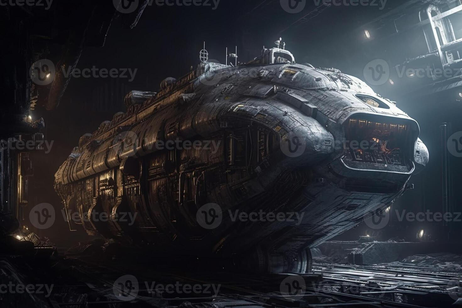 Wallpaper #8miAIJMBSpphPi3-mS3Z58 Abandoned Spaceship Floating in Space Illustration 24351085 Stock Photo