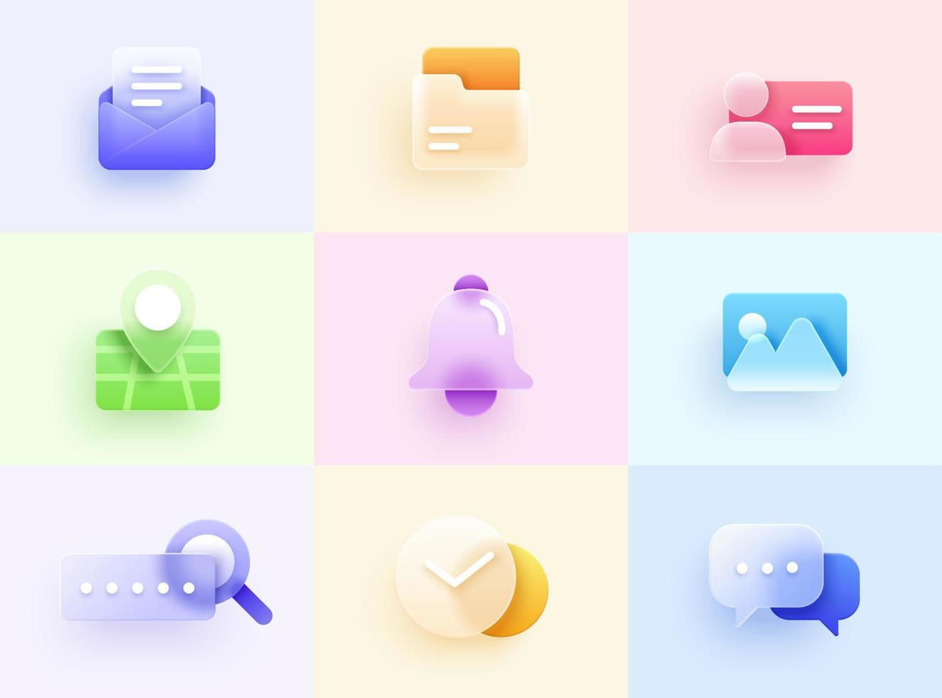Wallpaper #TL0kpJcBxtB1RJ-K2rnJ145 3D Minimal Glass Morphism Ui Icon Set for Website or Mobile App