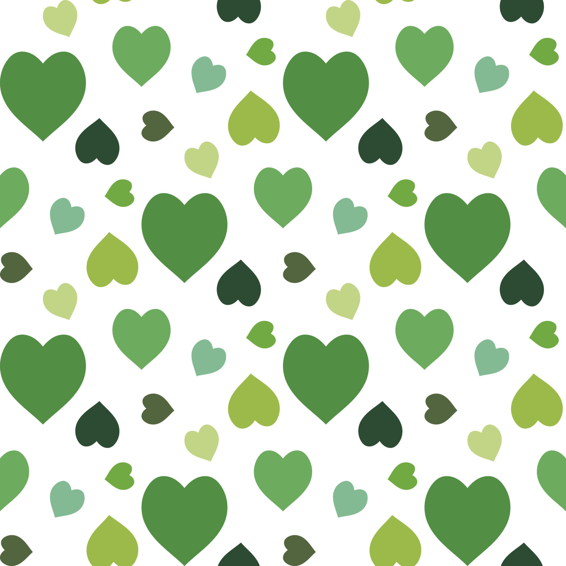 Wallpaper #Tmd395IBSpphPi3-tobx5 Seamless Pattern with Green Hearts on White Background Vector Image