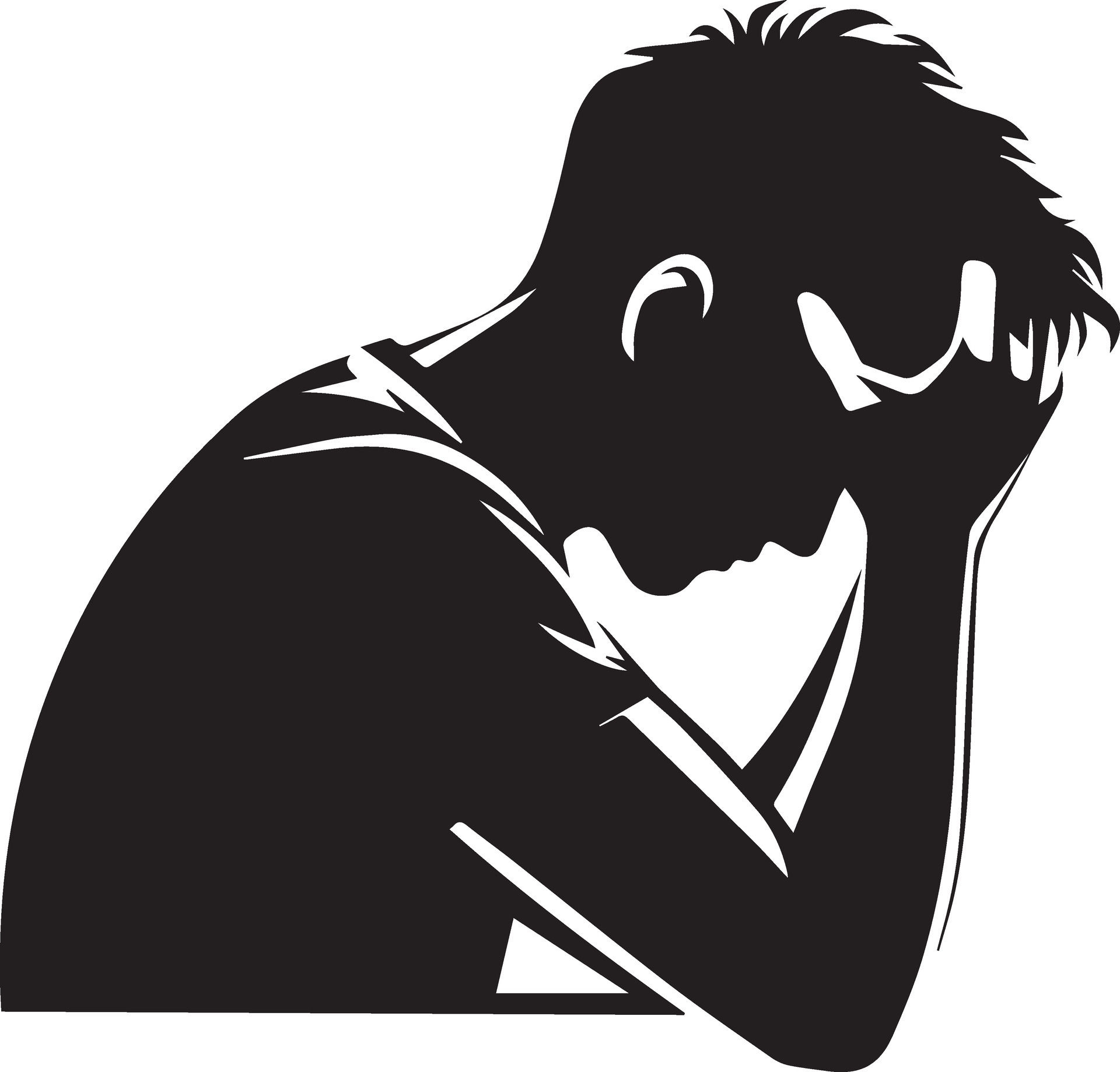 Wallpaper #cGcoAJMBSpphPi3-kqV8378 Sad Man Vector Silhouette Tension Man Upset Man Vector Silhouette