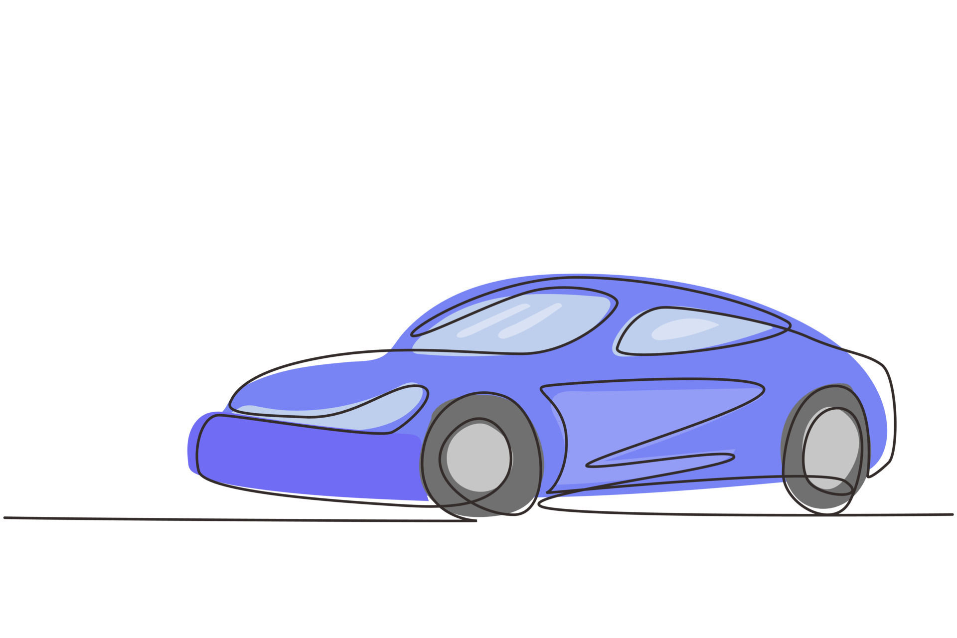 Wallpaper #r84IJZMB71dOy6JZSRKn127 Single Continuous Line Drawing Elegant Race Car Beautiful Sports Car