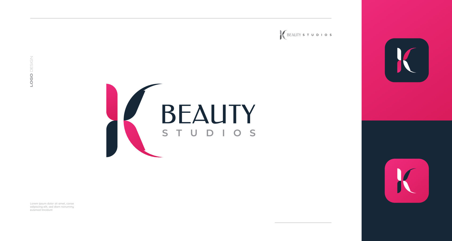 Wallpaper #rx08LZMBlOZrFDOkPs-y345 Elegant and Minimalist Letter K Logo Design with Pink and Blue Color